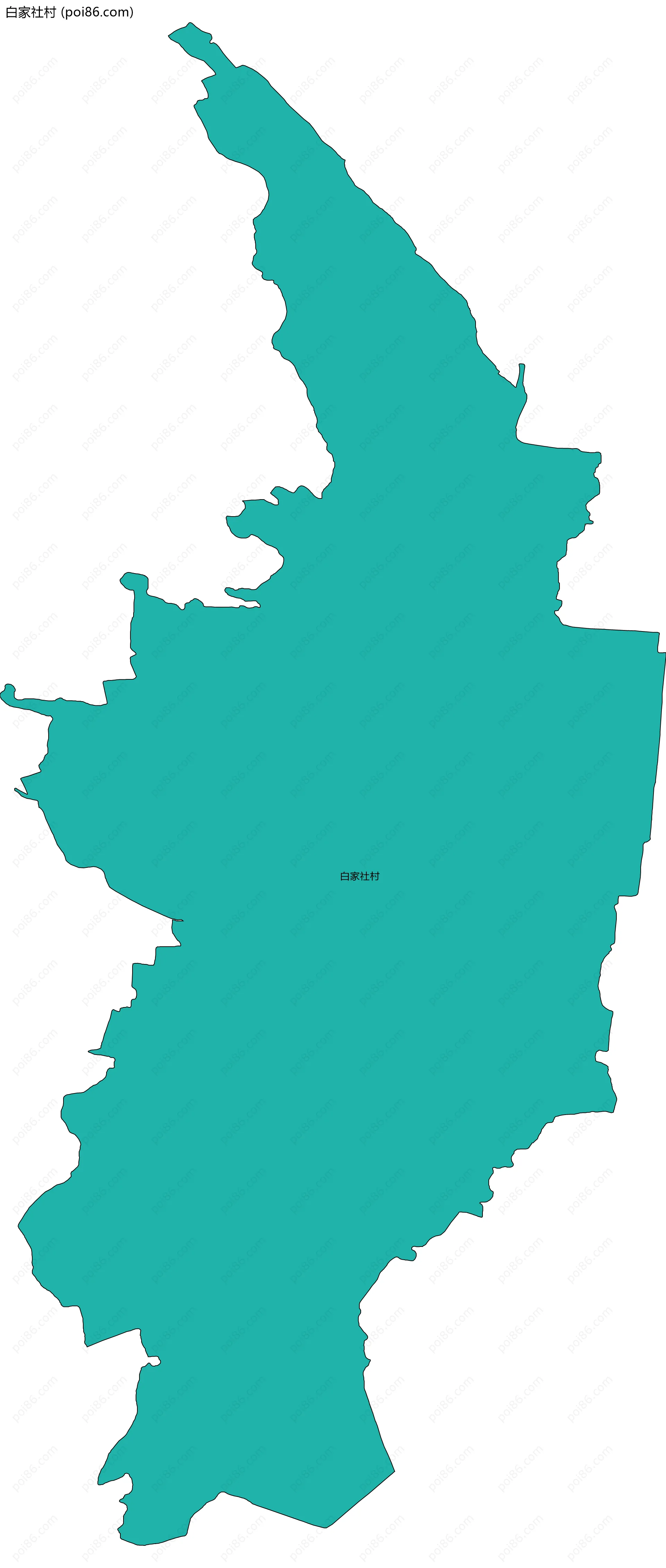 白家社村边界地图