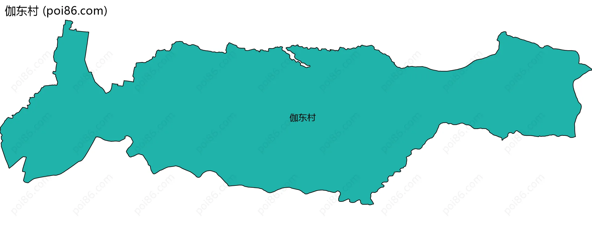 伽东村边界地图