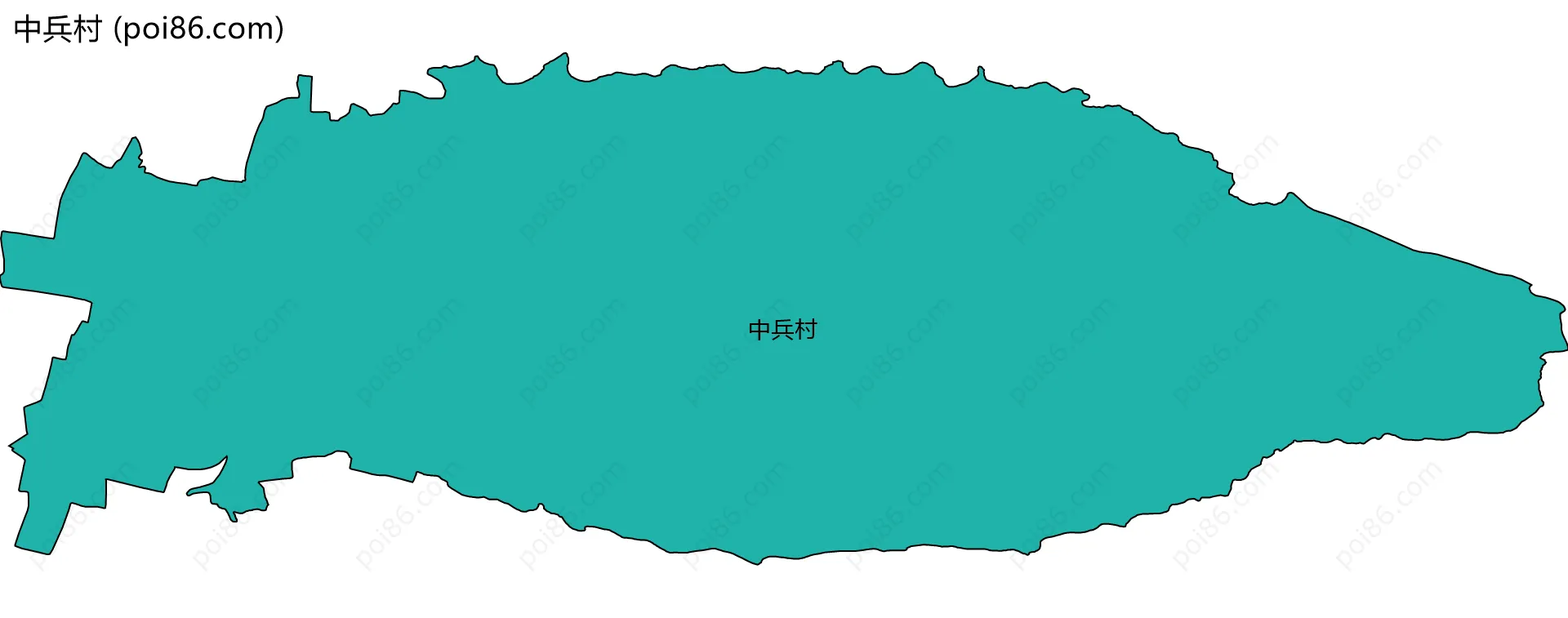 中兵村边界地图