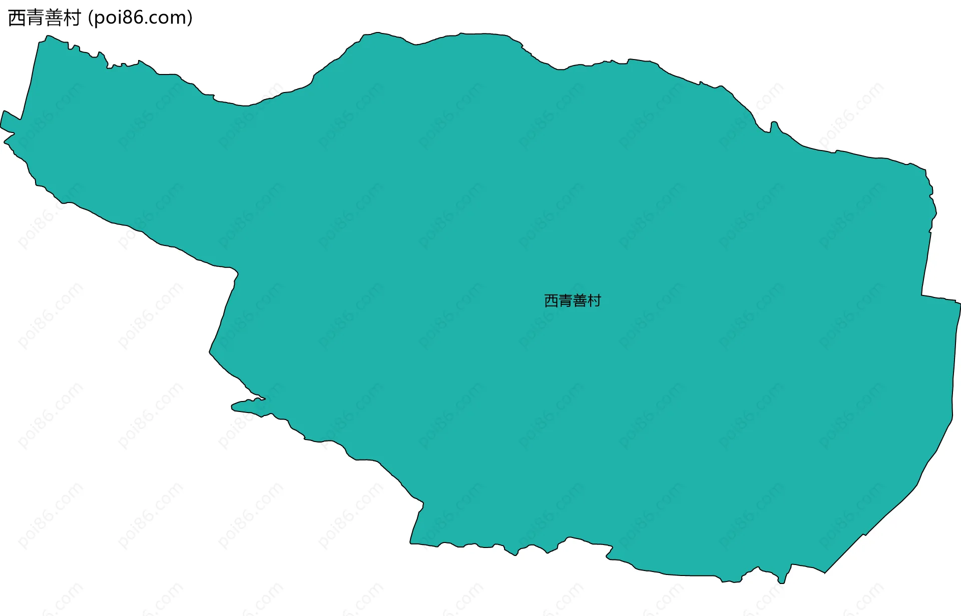 西青善村边界地图