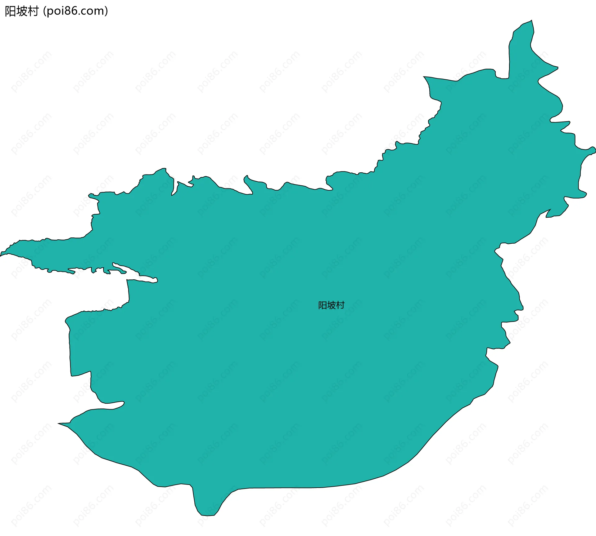 阳坡村边界地图