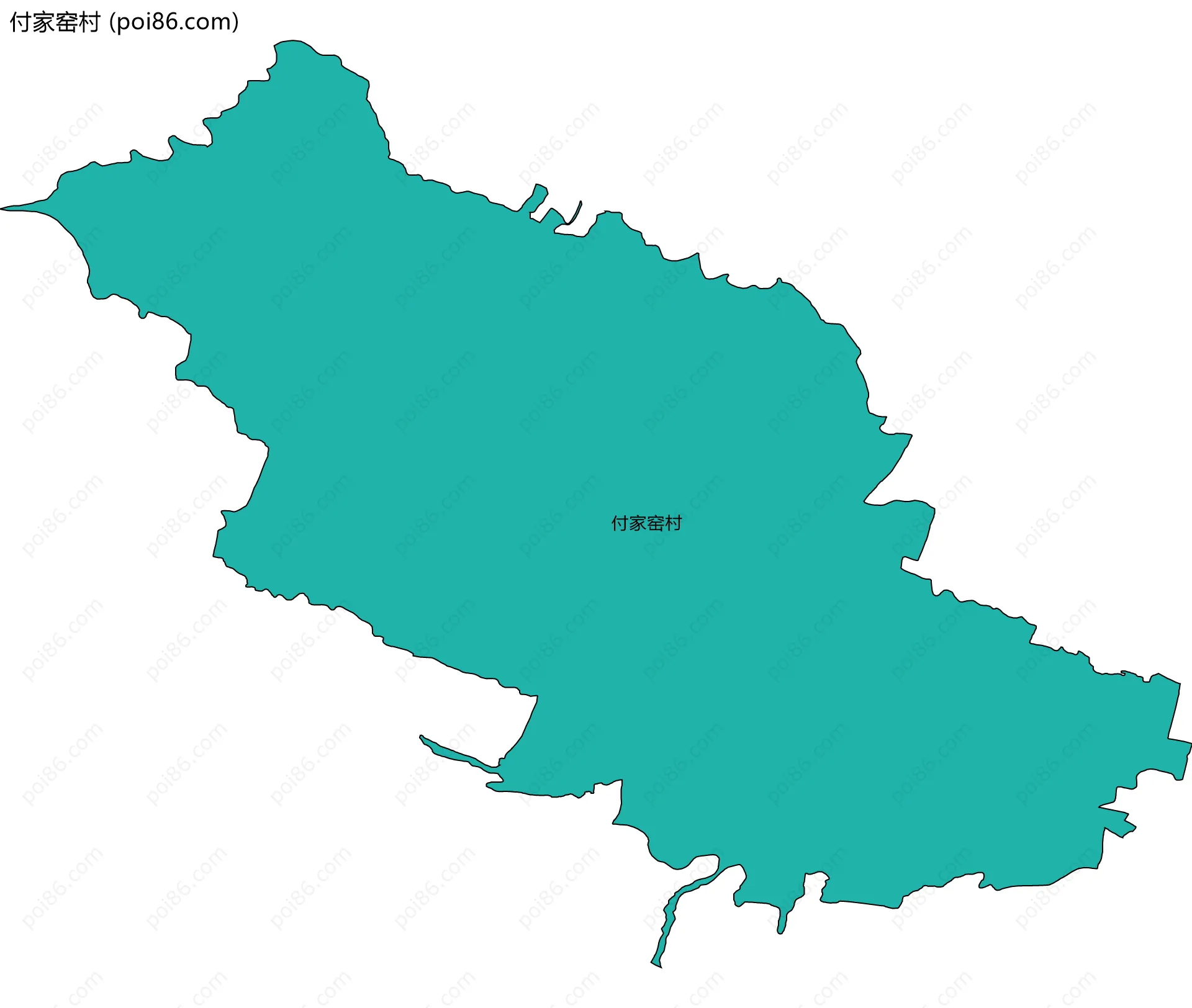 付家窑村边界地图