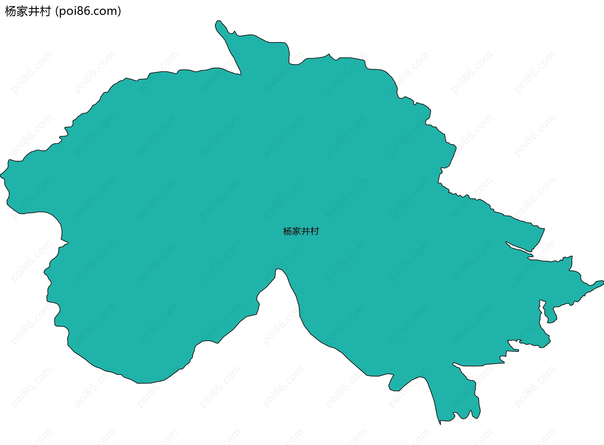 杨家井村边界地图