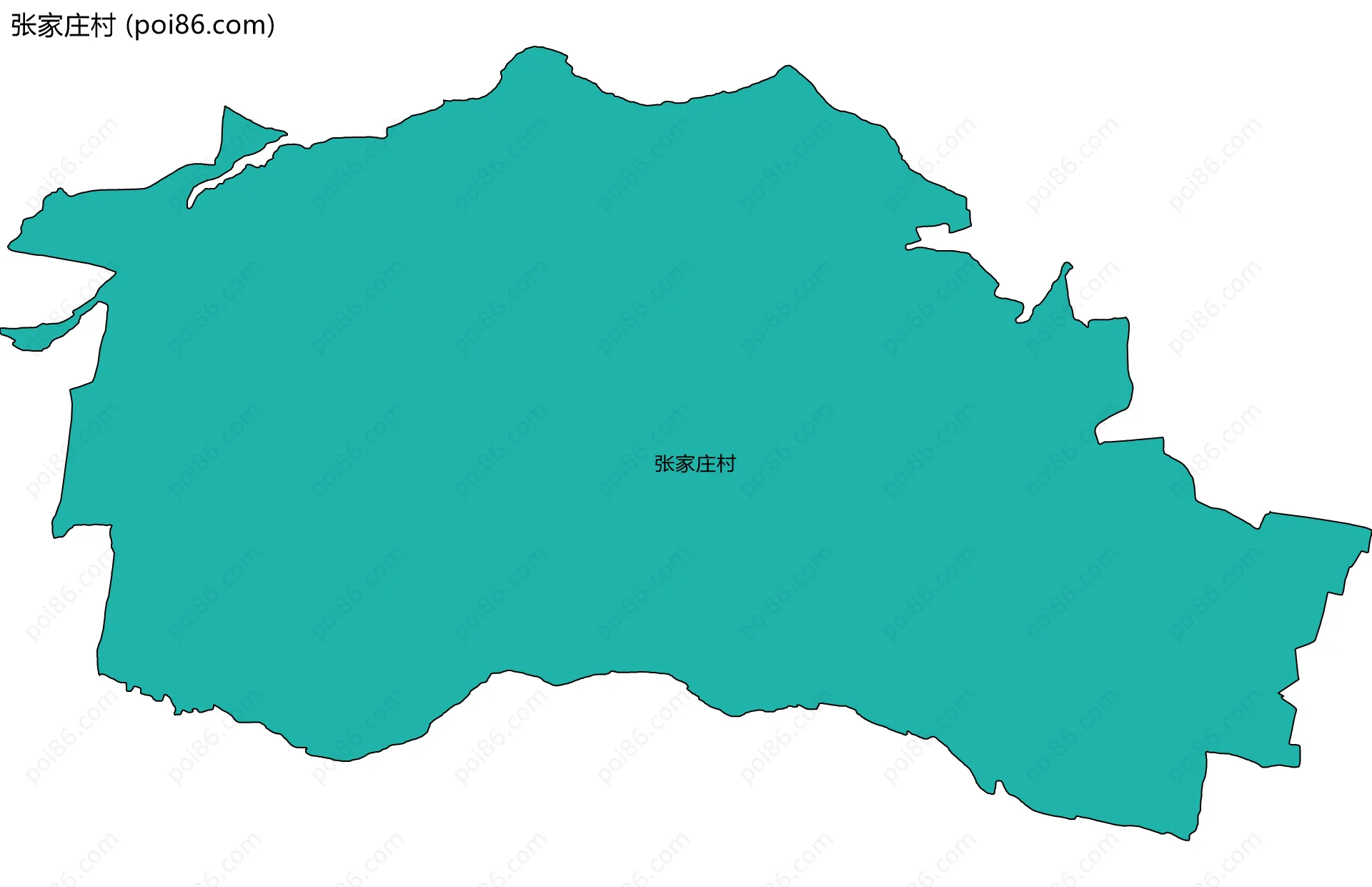 张家庄村边界地图