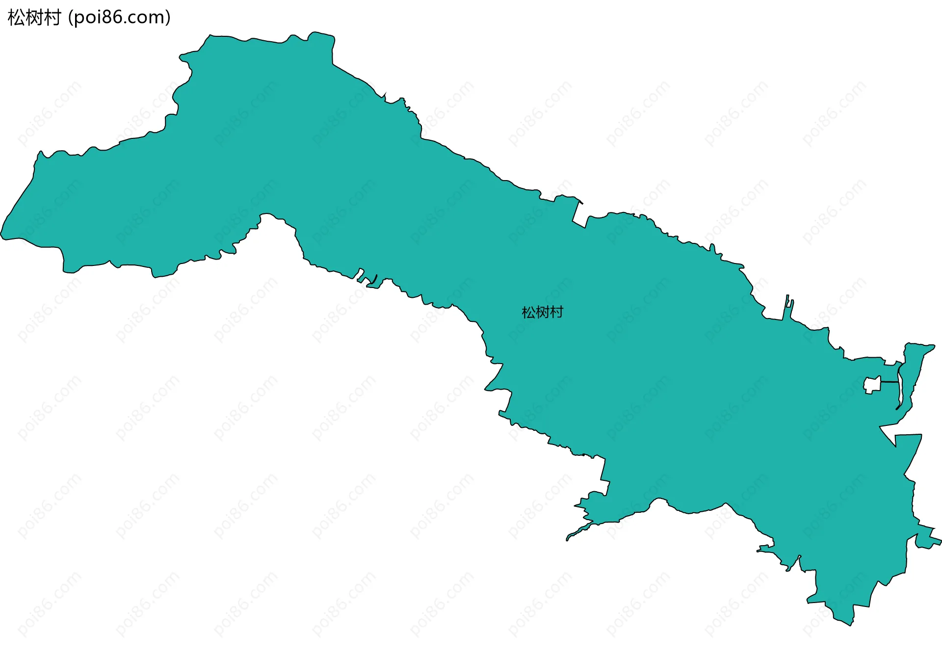 松树村边界地图