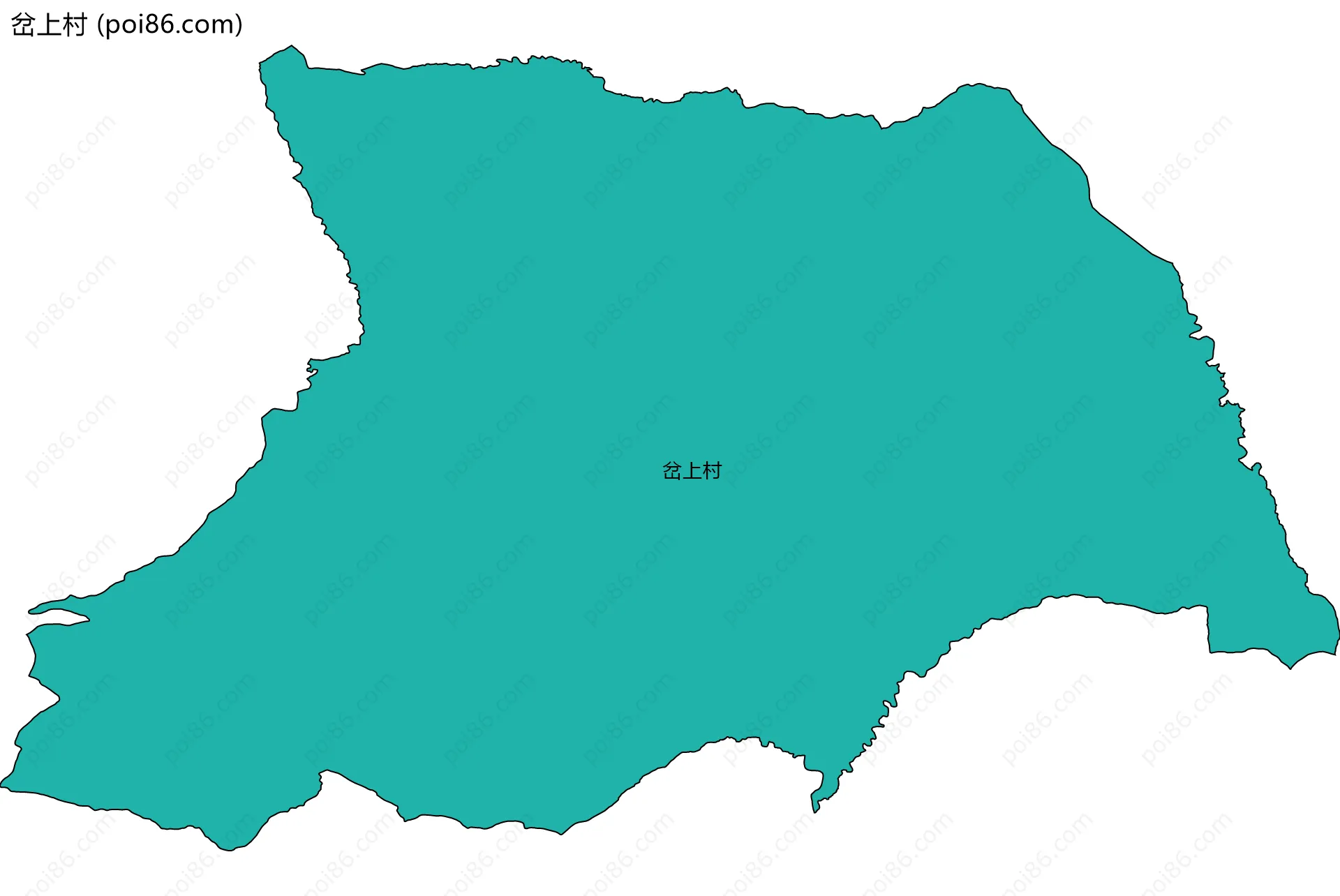 岔上村边界地图