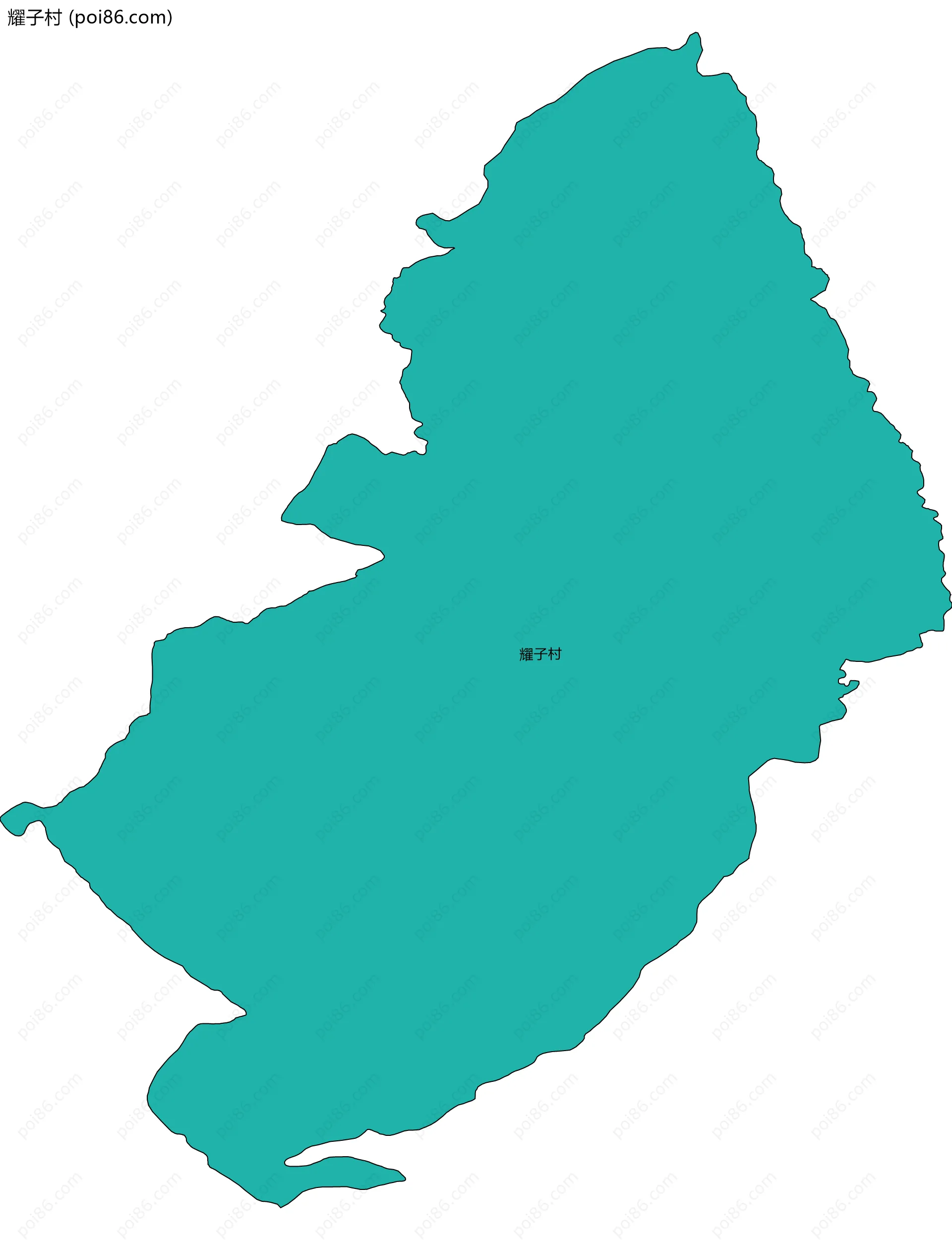 耀子村边界地图