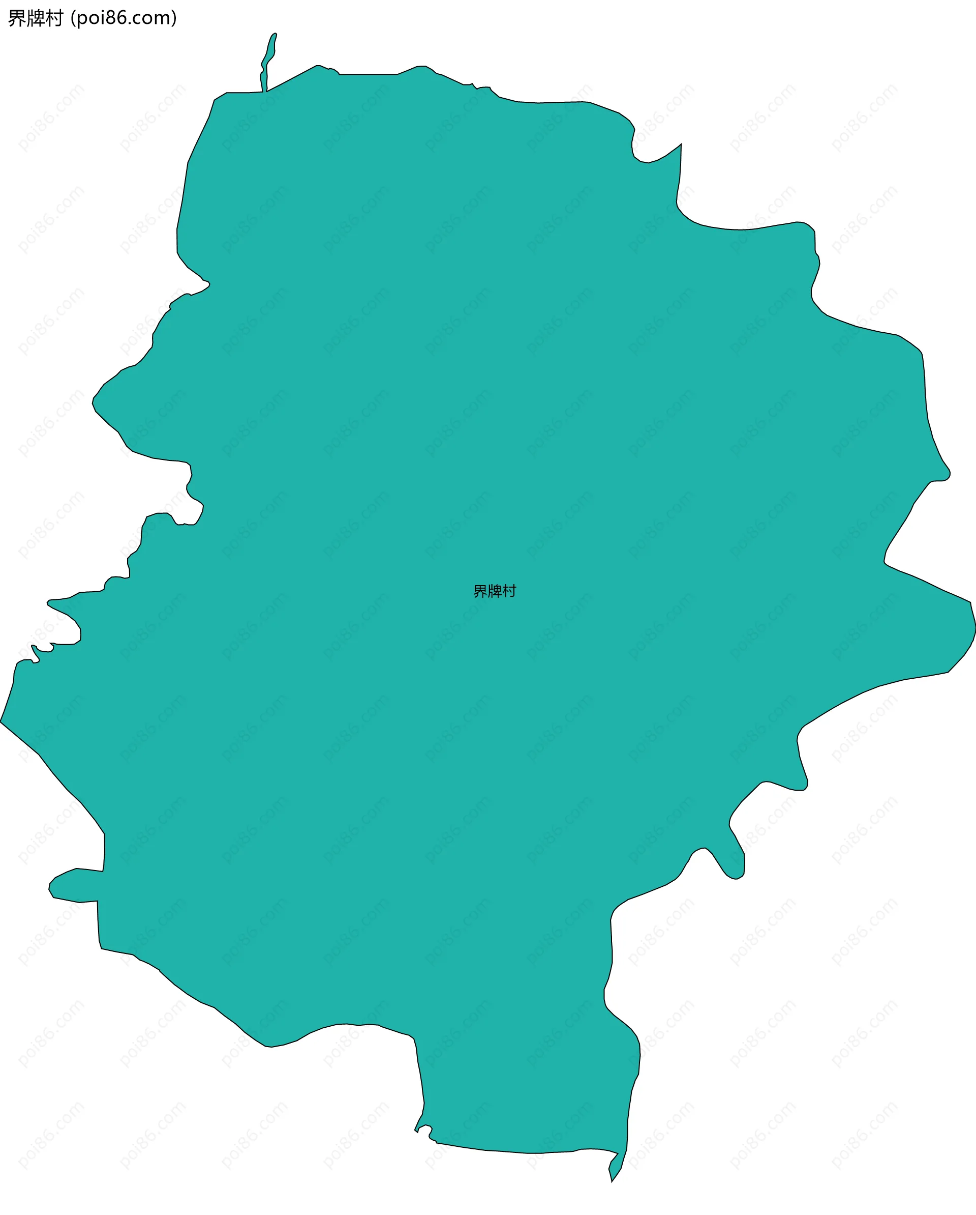 界牌村边界地图