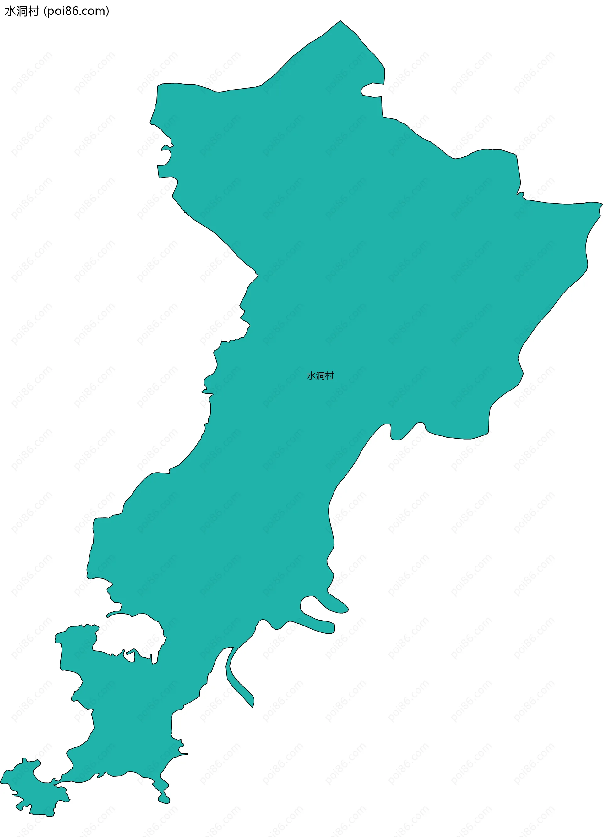 水洞村边界地图