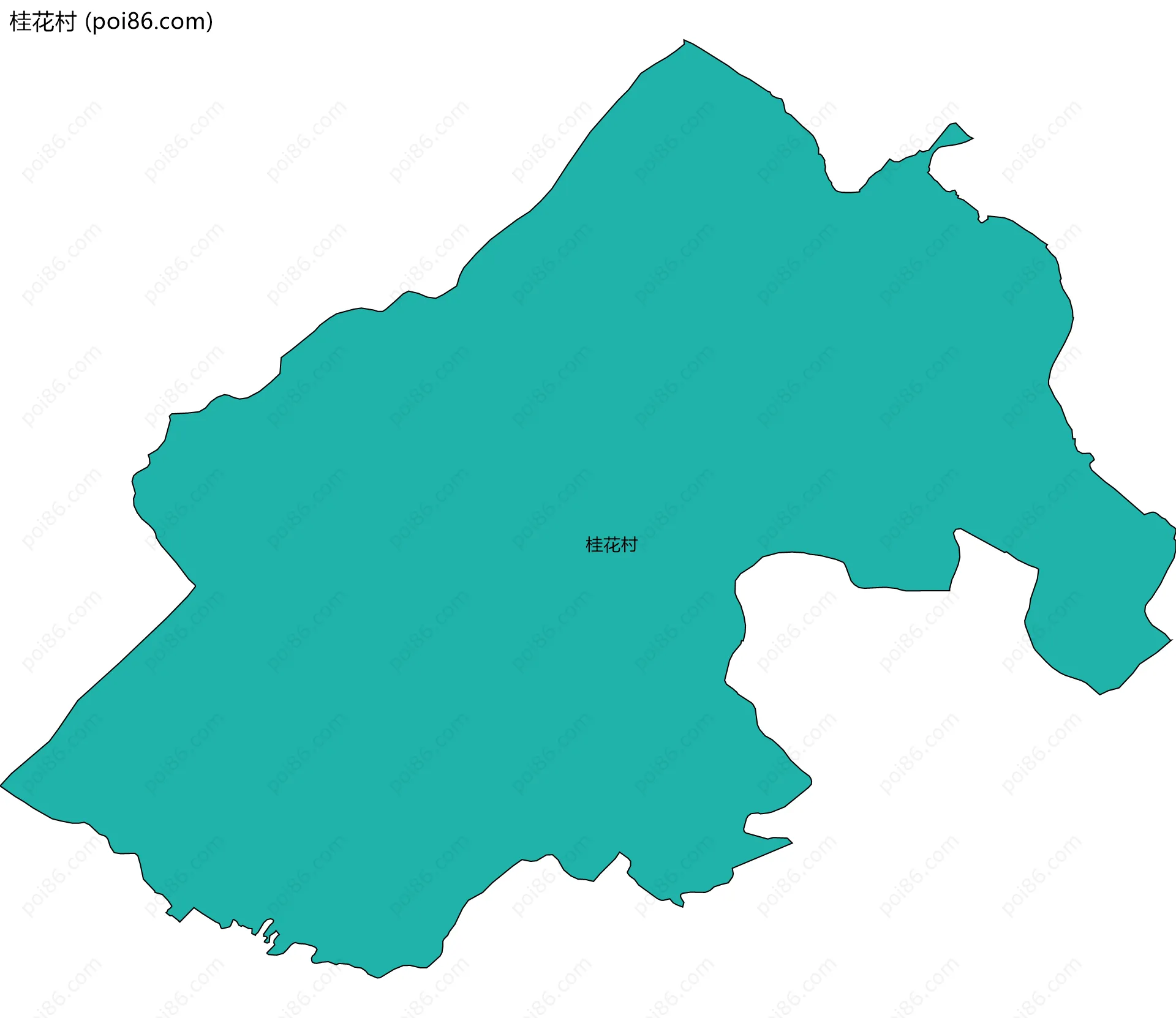 桂花村边界地图