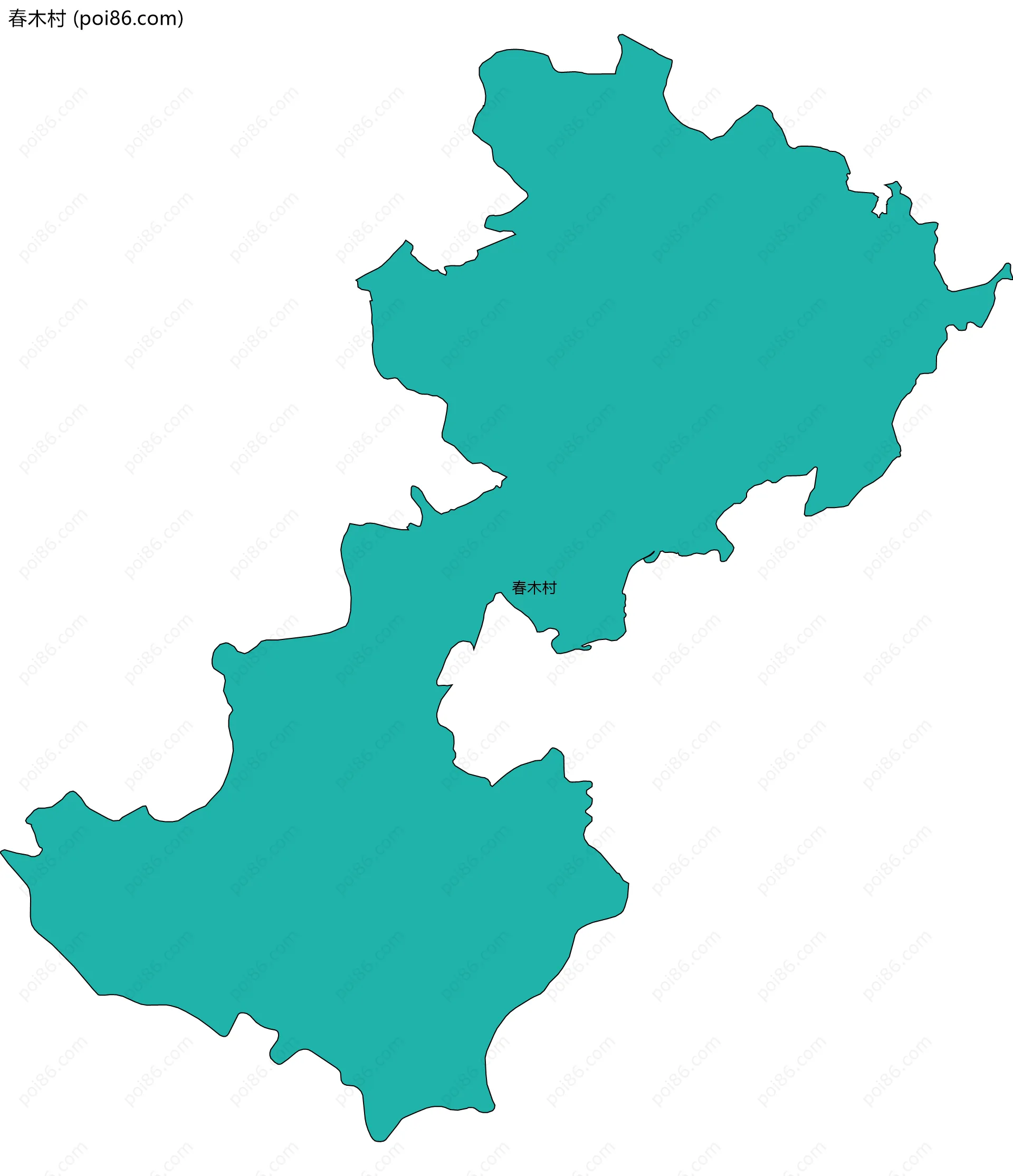 春木村边界地图