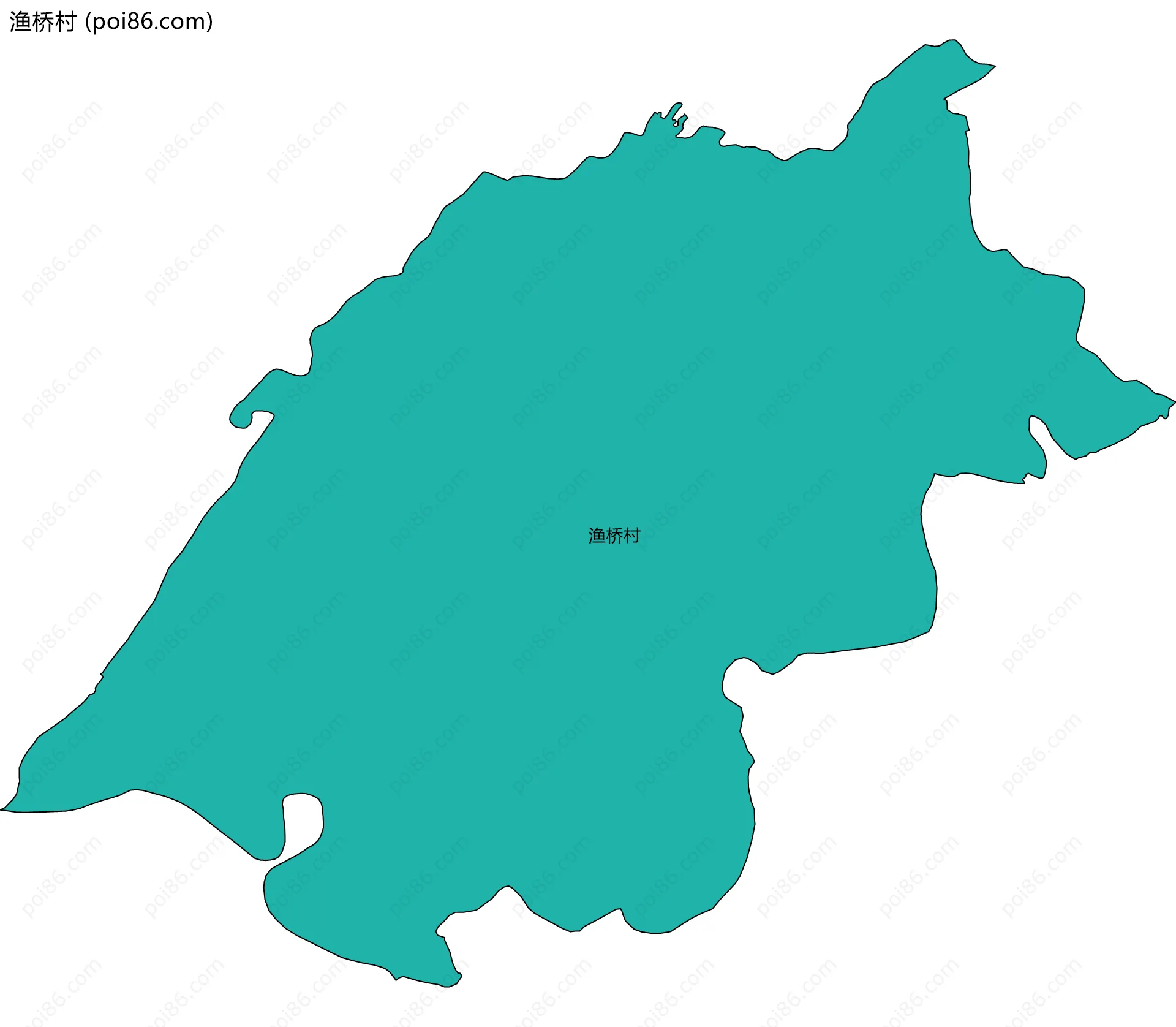 渔桥村边界地图