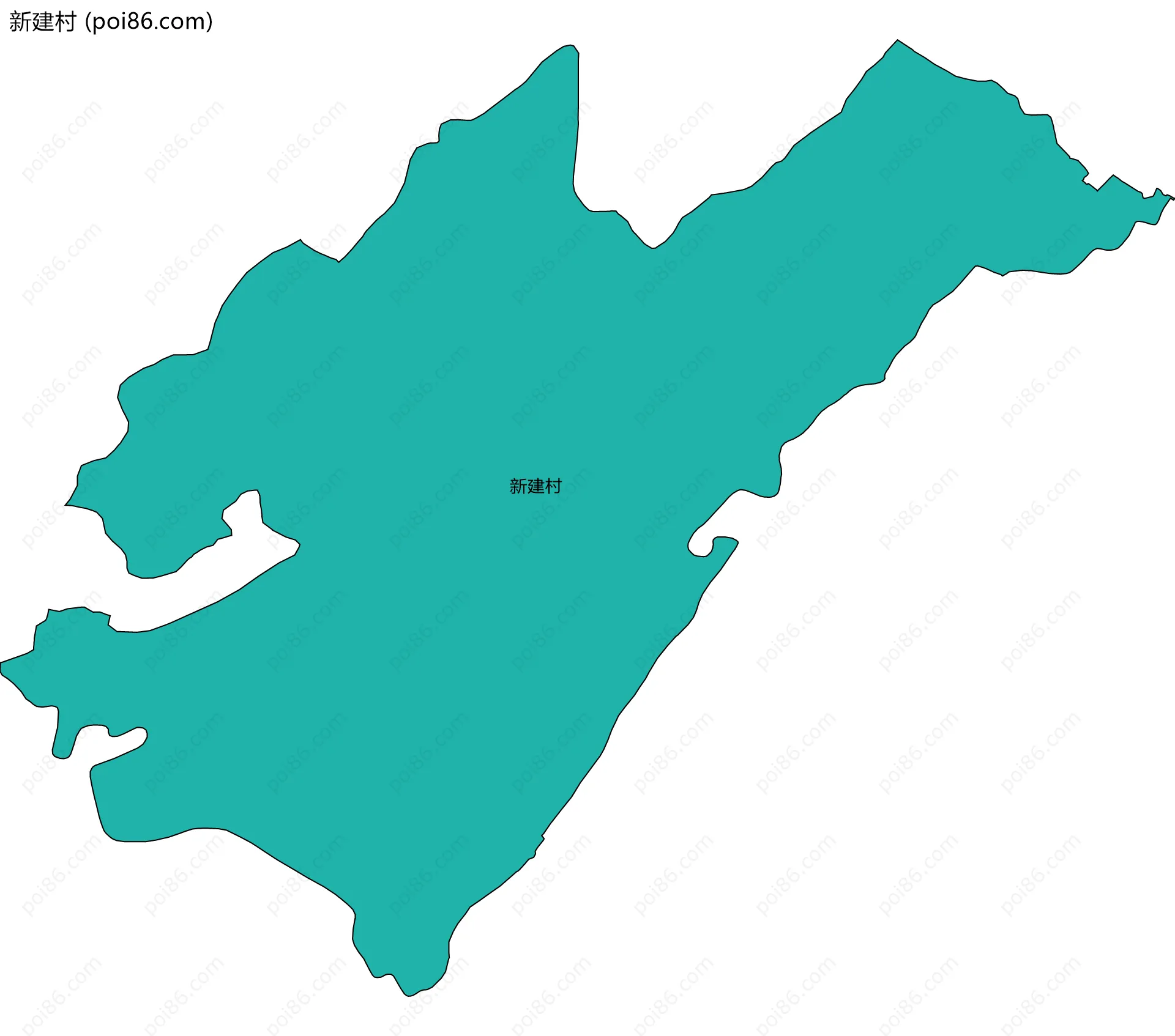 新建村边界地图