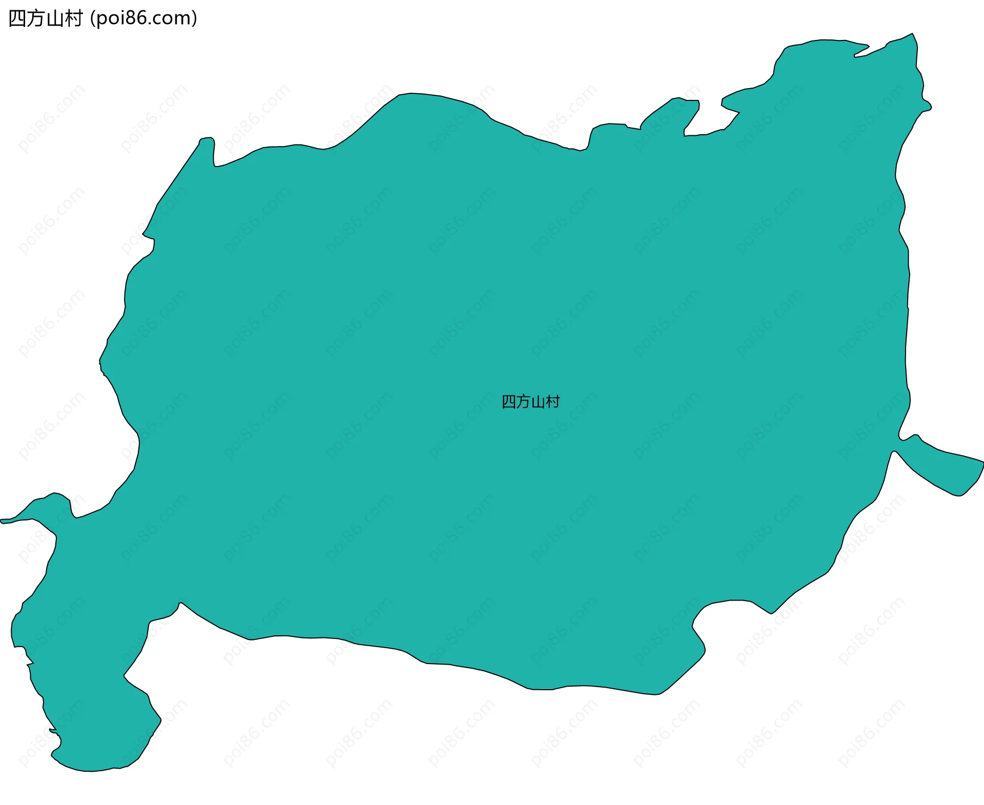四方山村边界地图