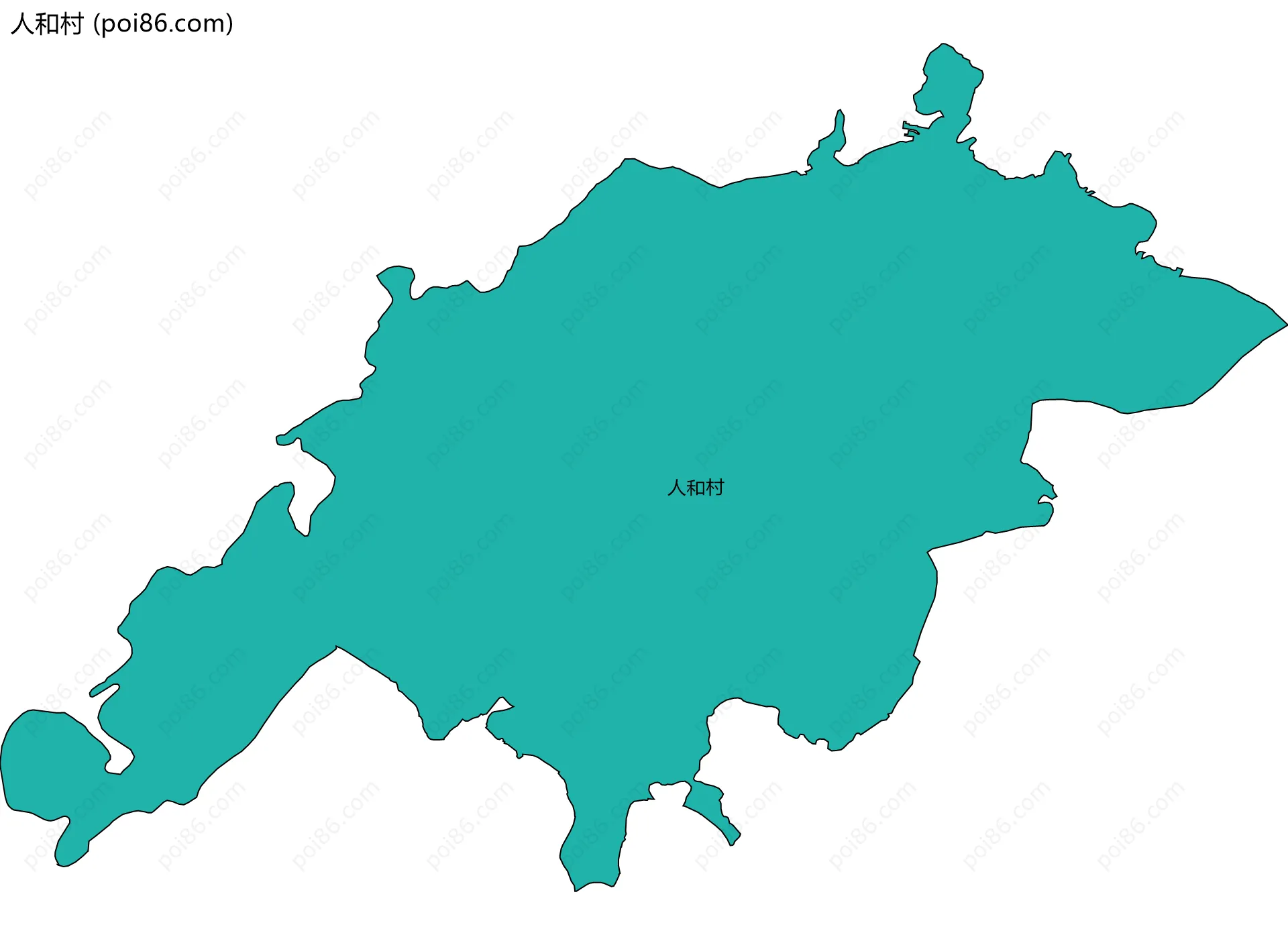 人和村边界地图