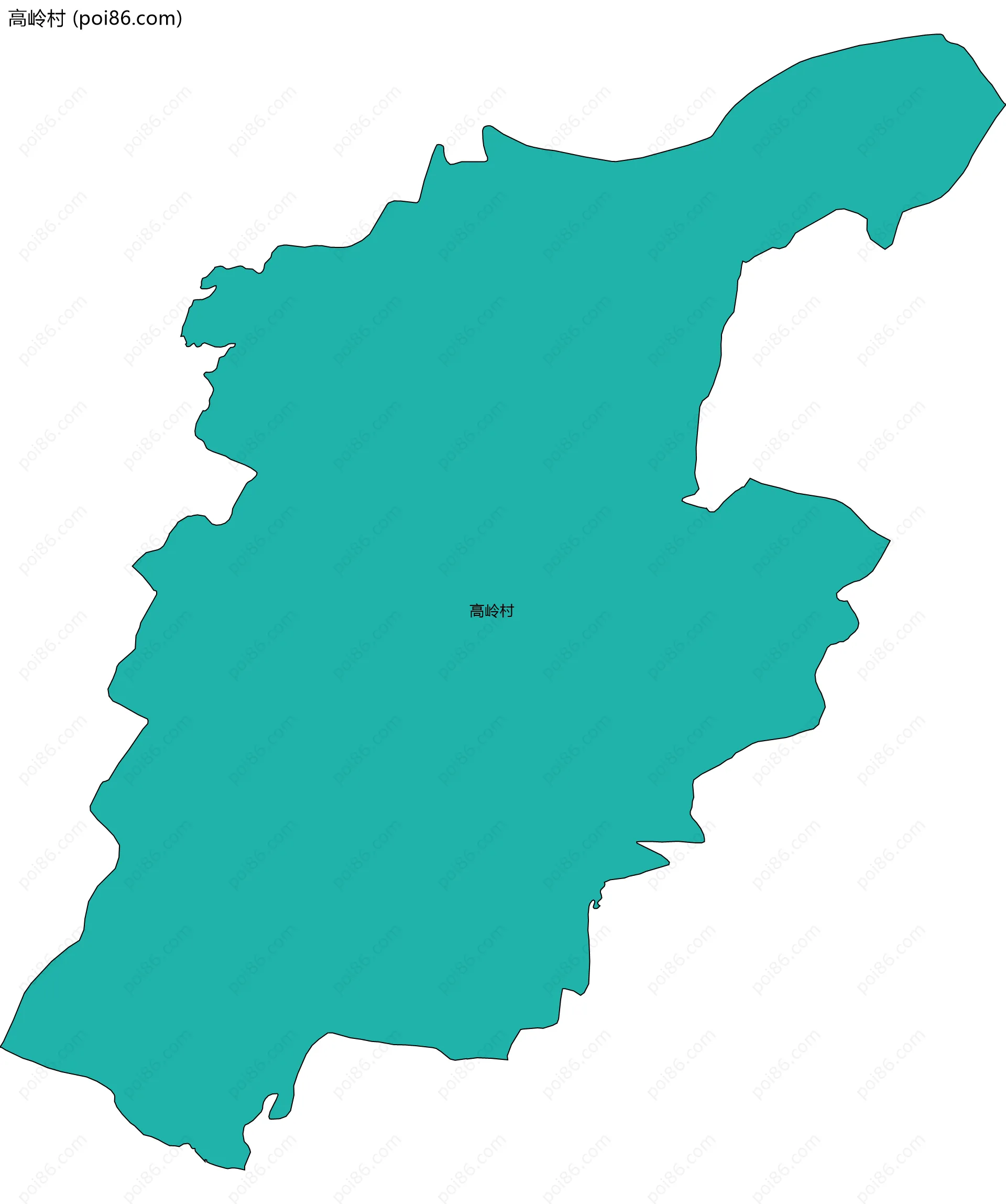 高岭村边界地图