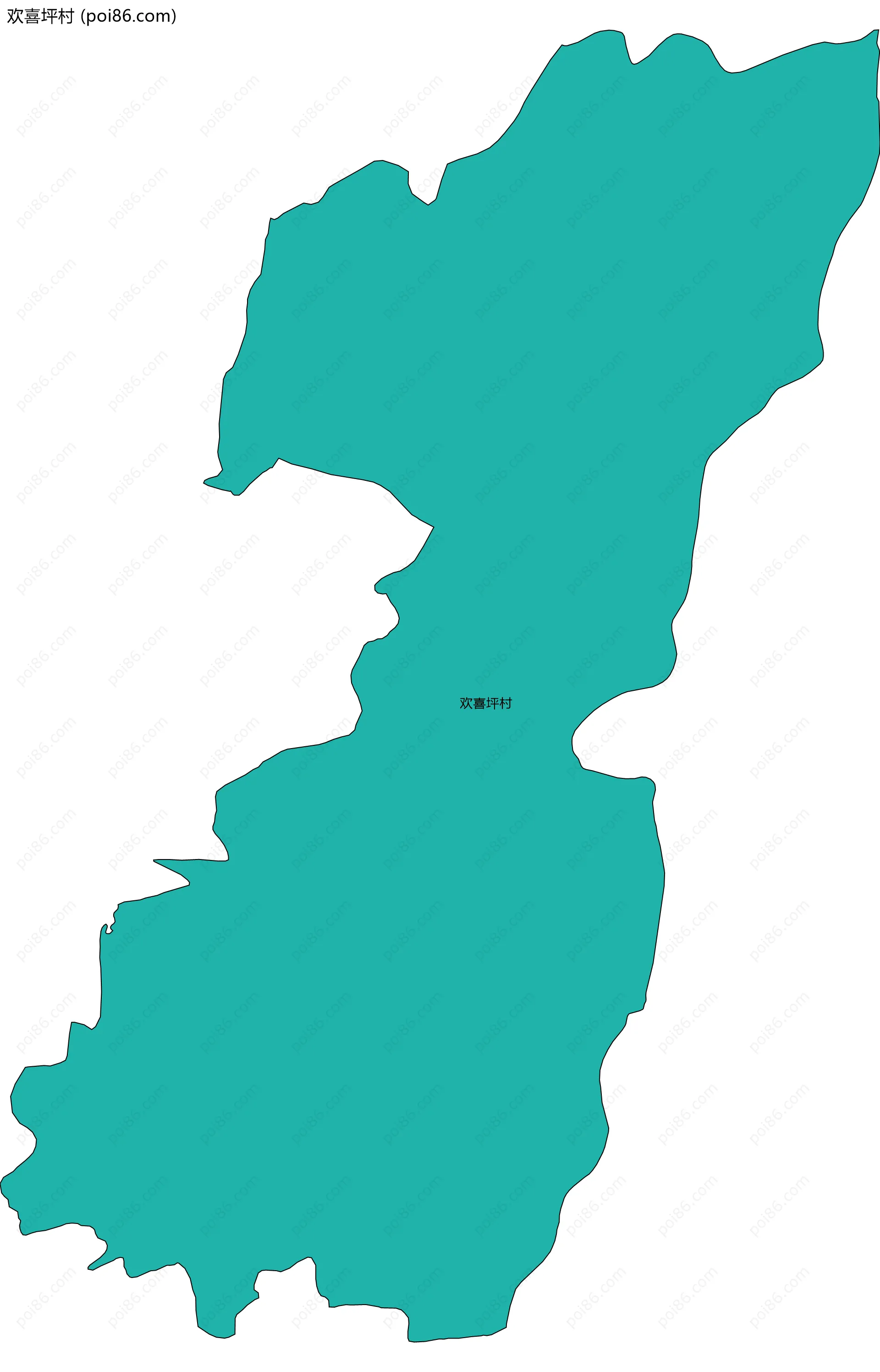 欢喜坪村边界地图