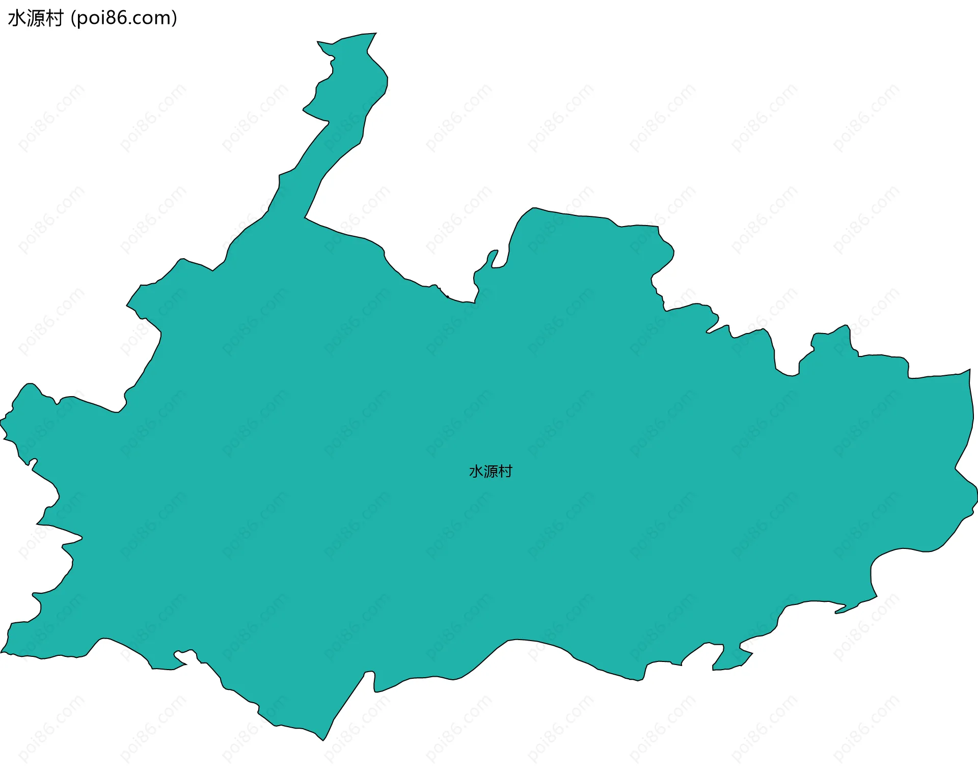 水源村边界地图