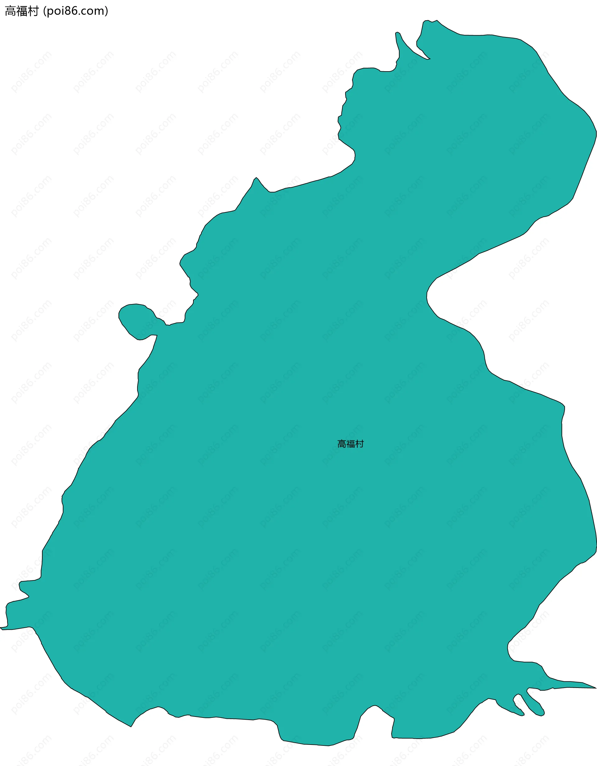 高福村边界地图