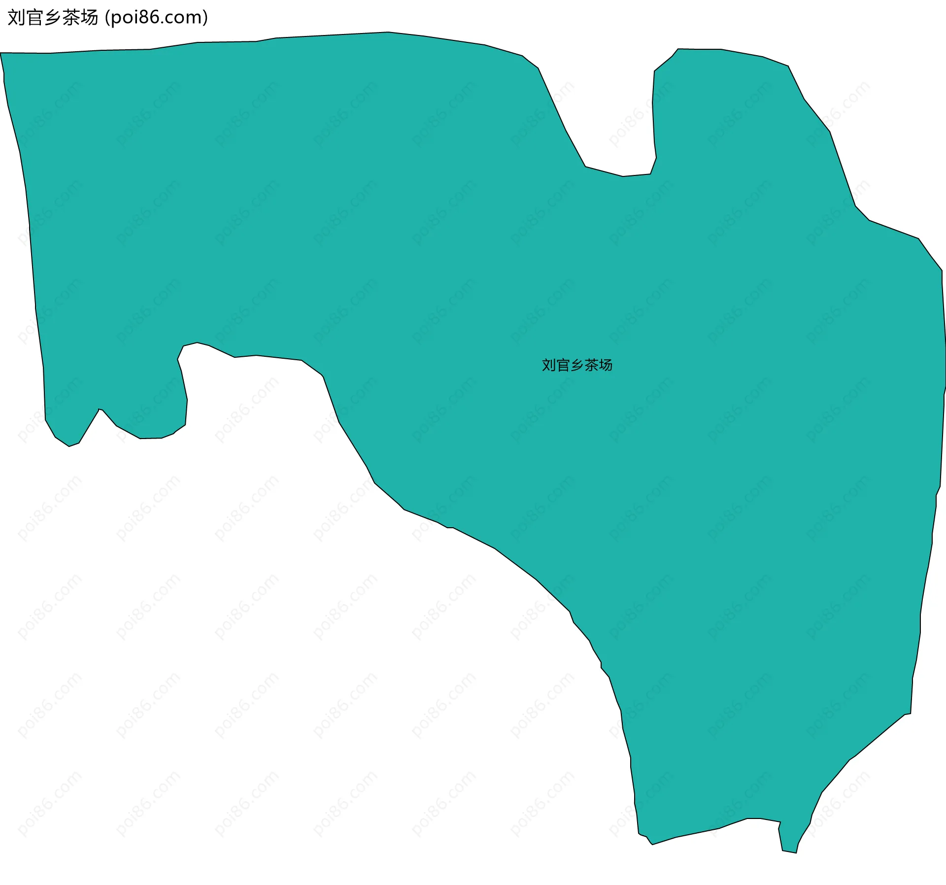 刘官乡茶场边界地图