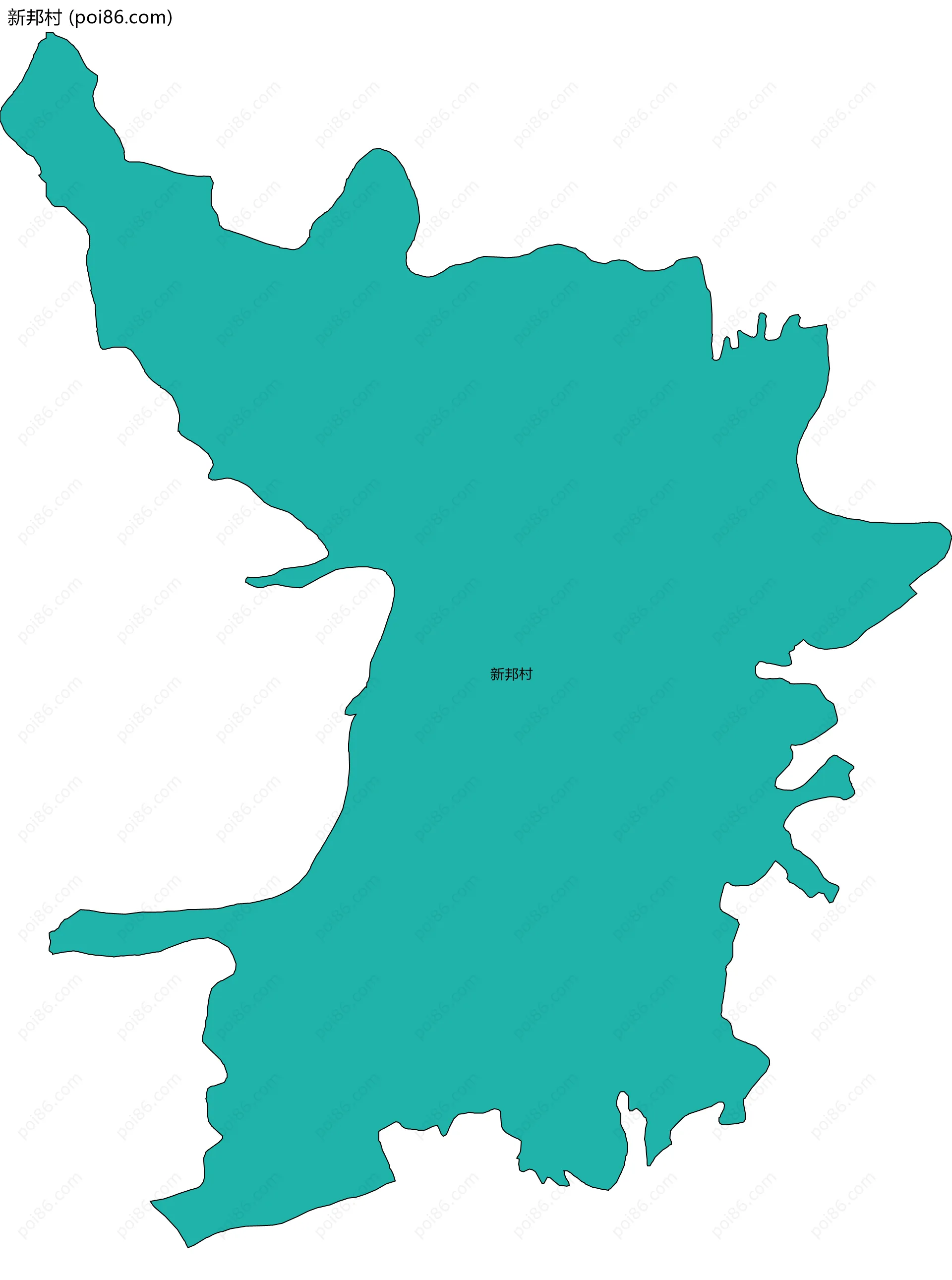 新邦村边界地图