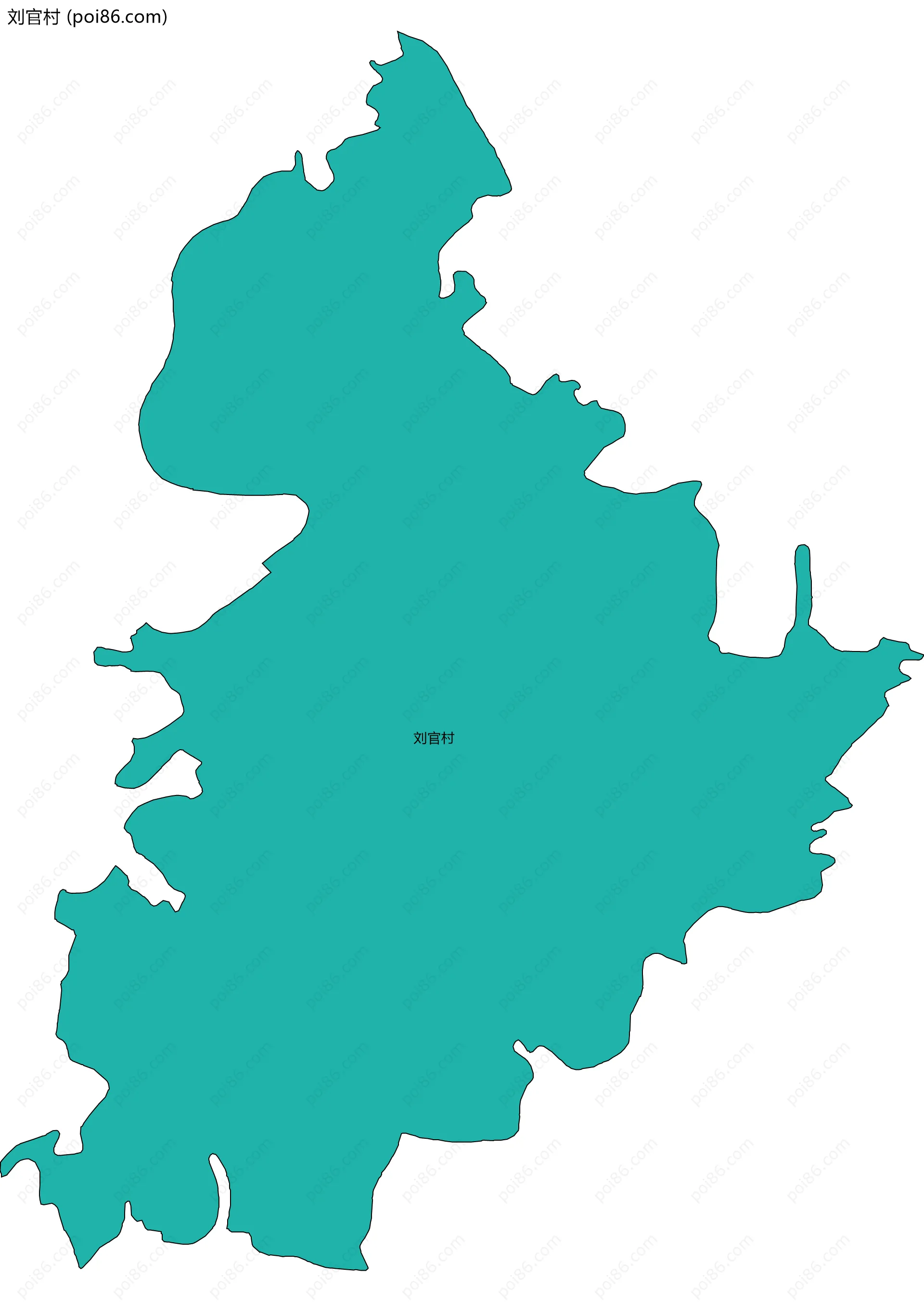 刘官村边界地图