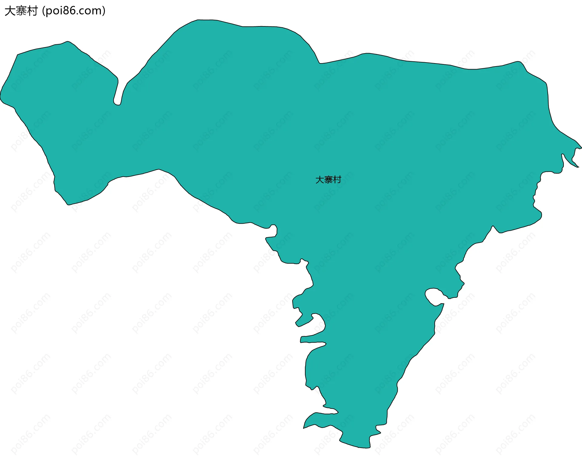 大寨村边界地图