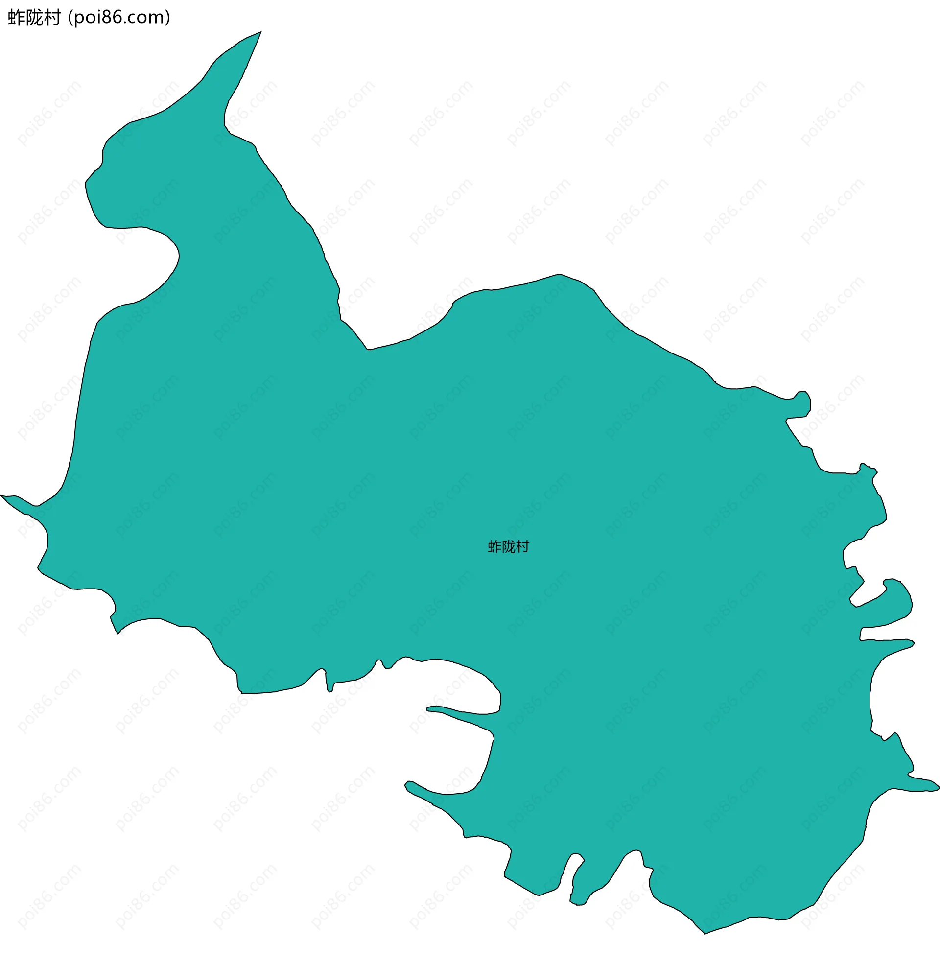 蚱陇村边界地图