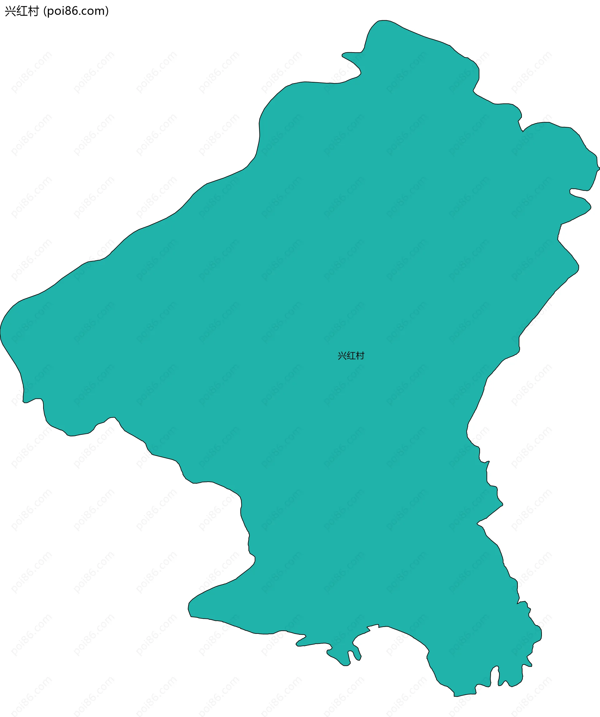 兴红村边界地图