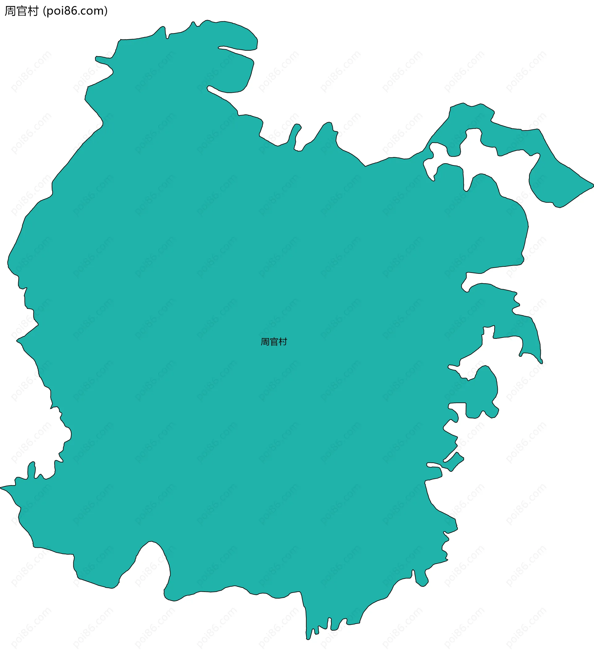 周官村边界地图
