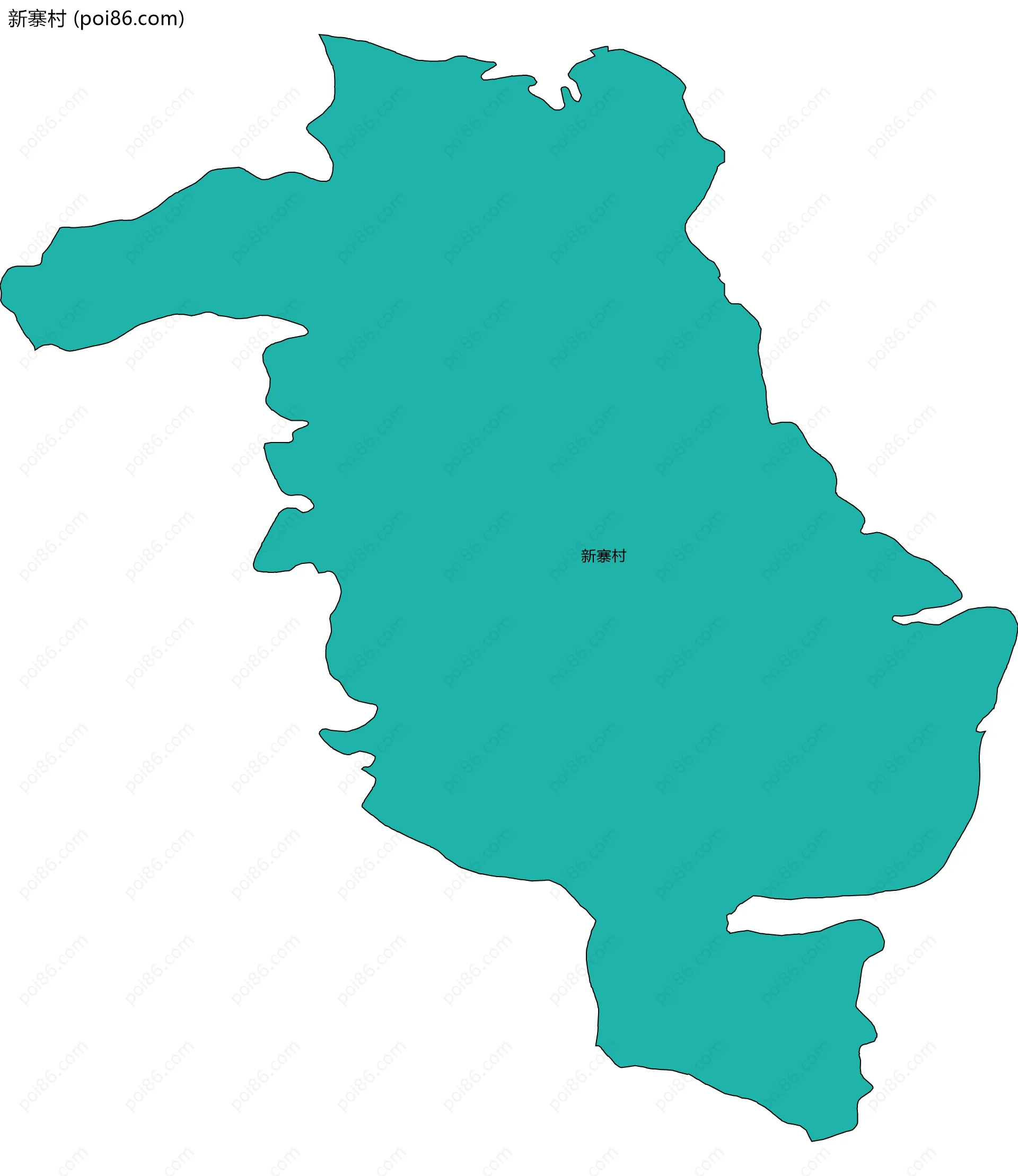 新寨村边界地图