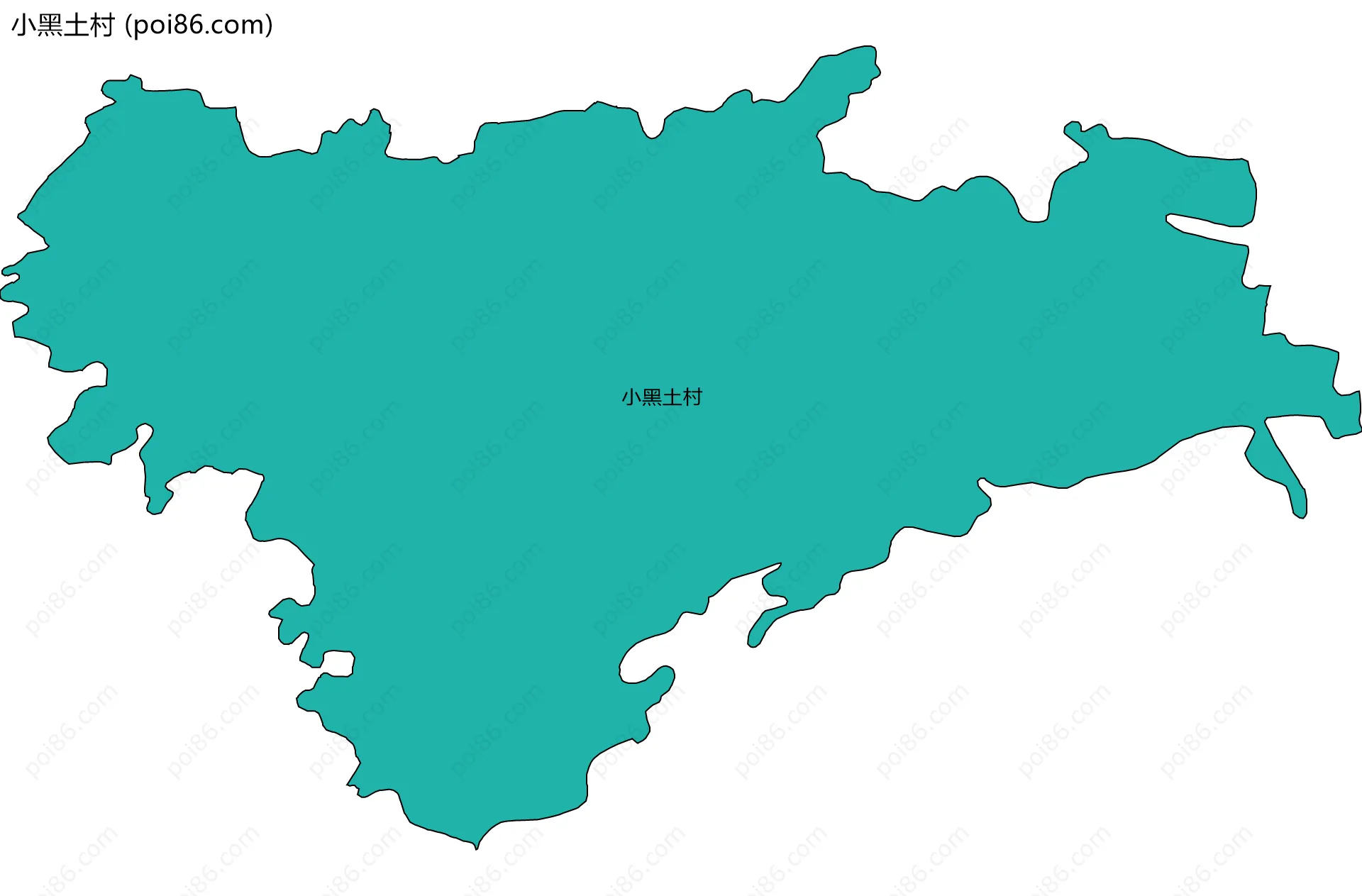 小黑土村边界地图