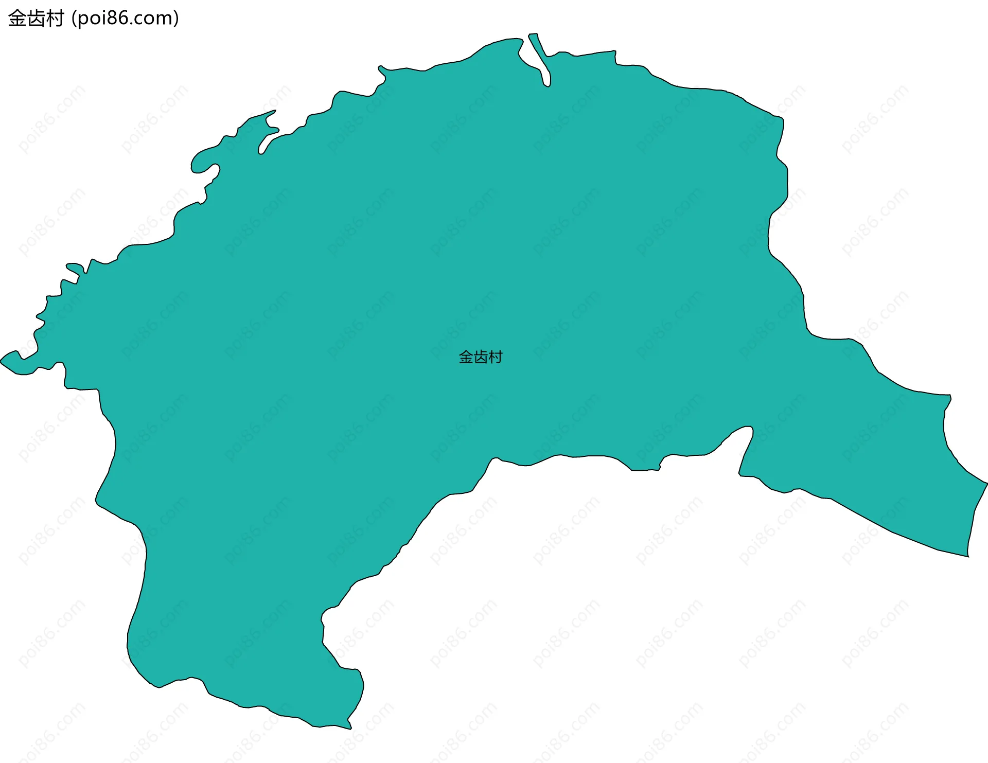 金齿村边界地图