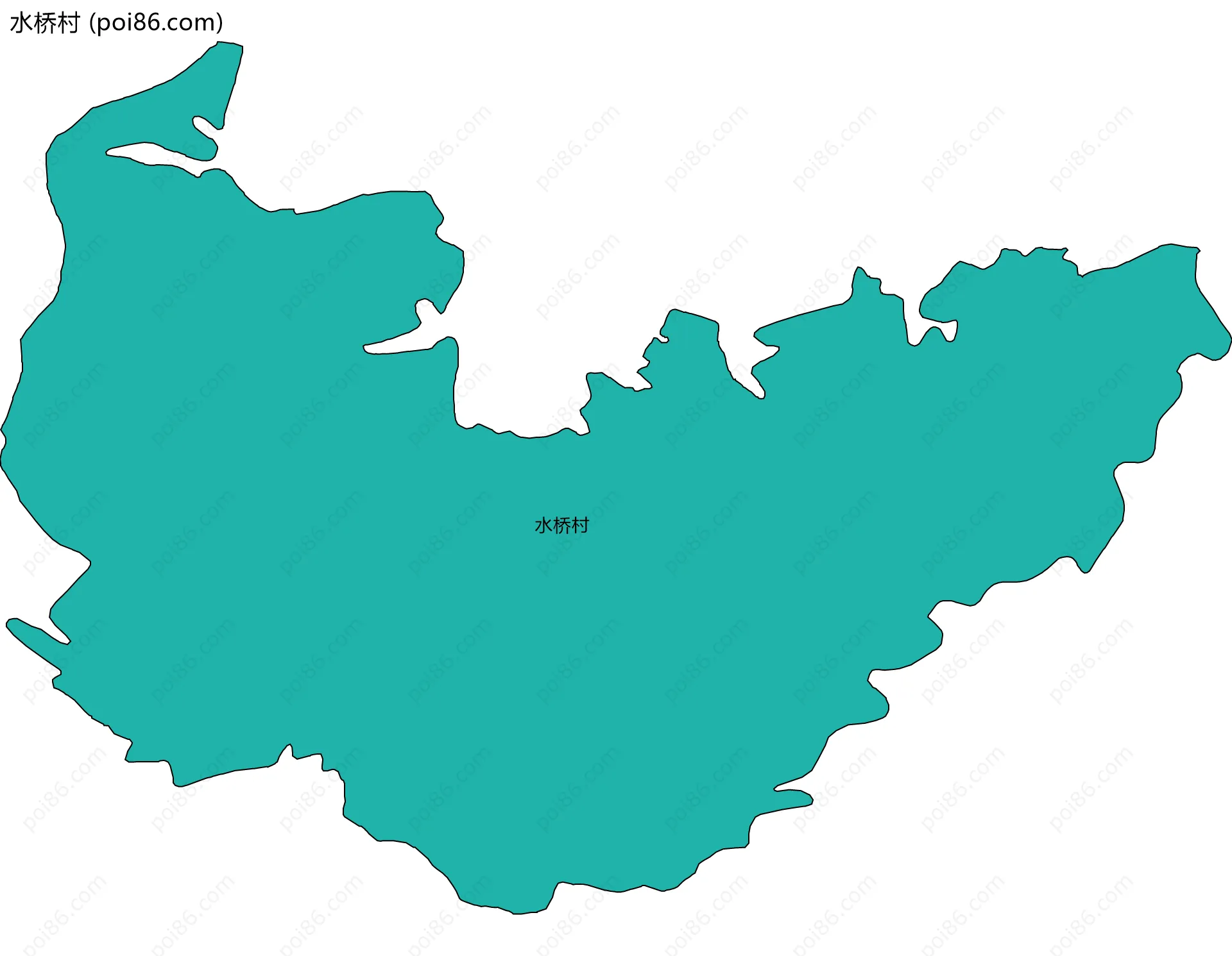 水桥村边界地图