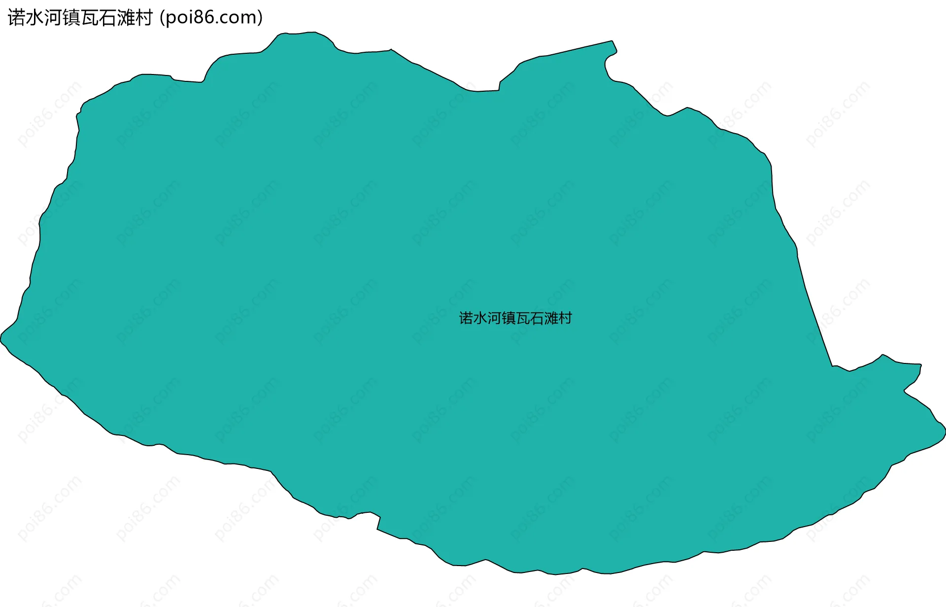 诺水河镇瓦石滩村边界地图