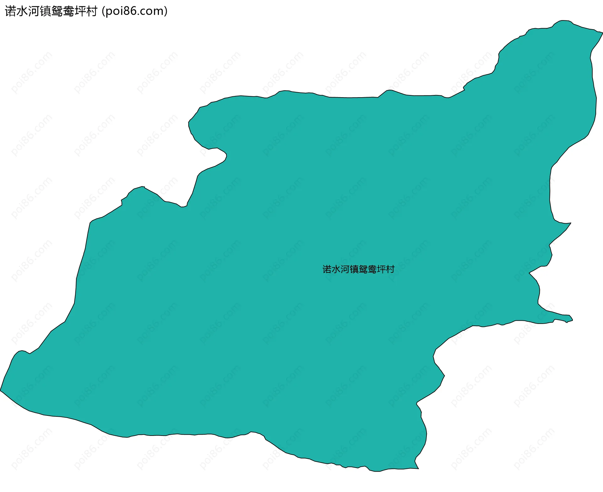 诺水河镇鸳鸯坪村边界地图