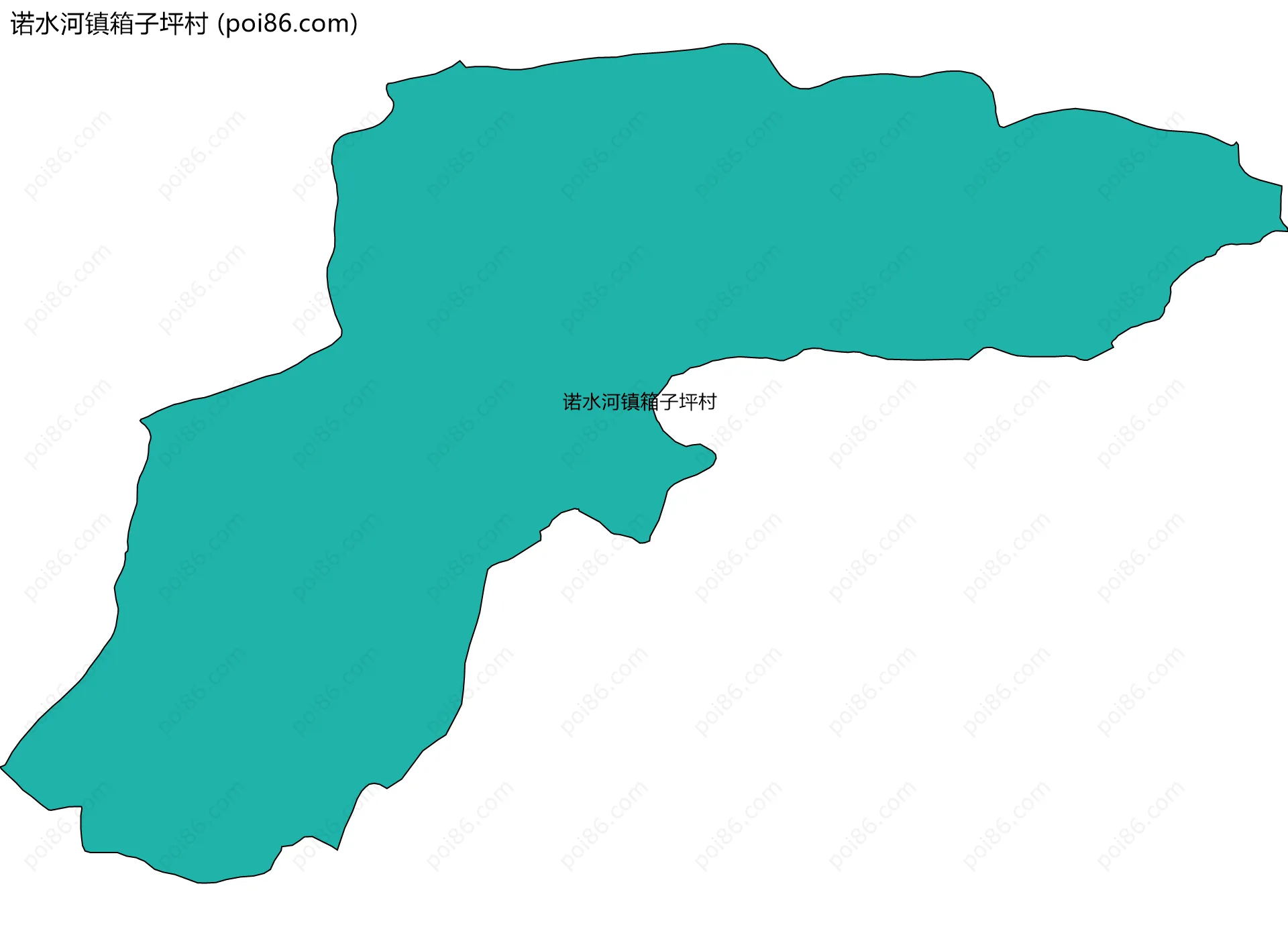 诺水河镇箱子坪村边界地图