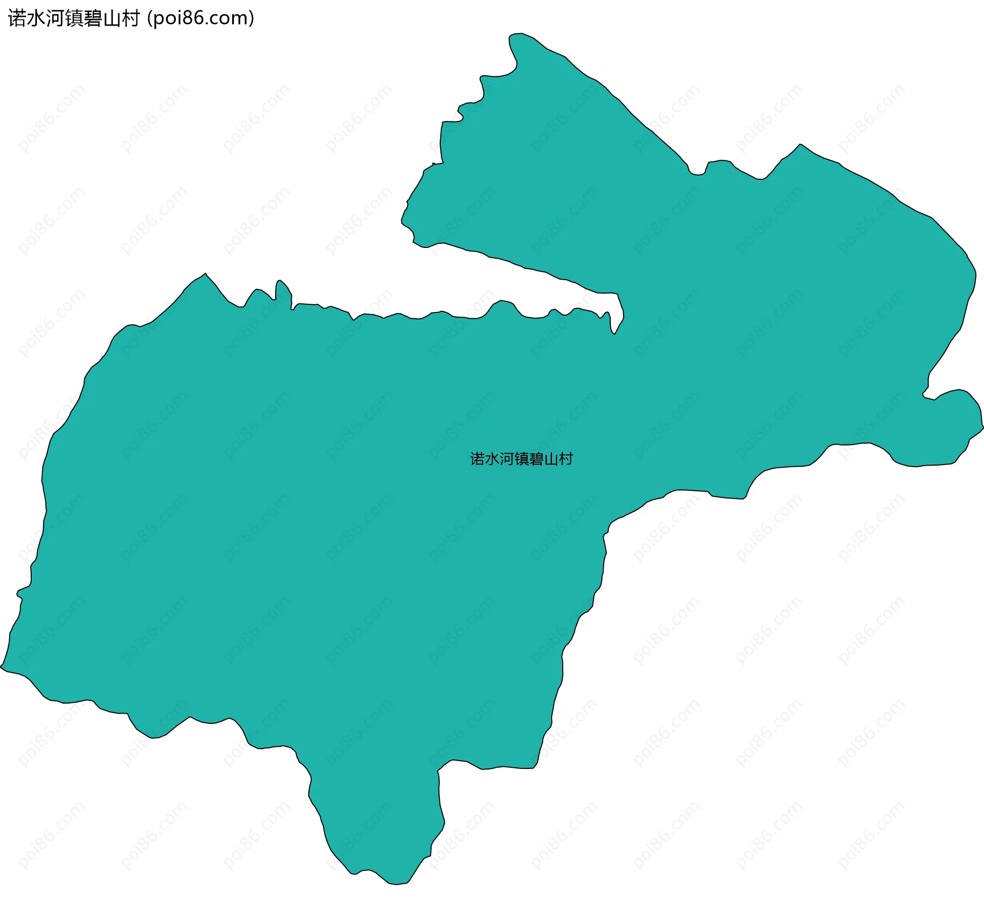 诺水河镇碧山村边界地图