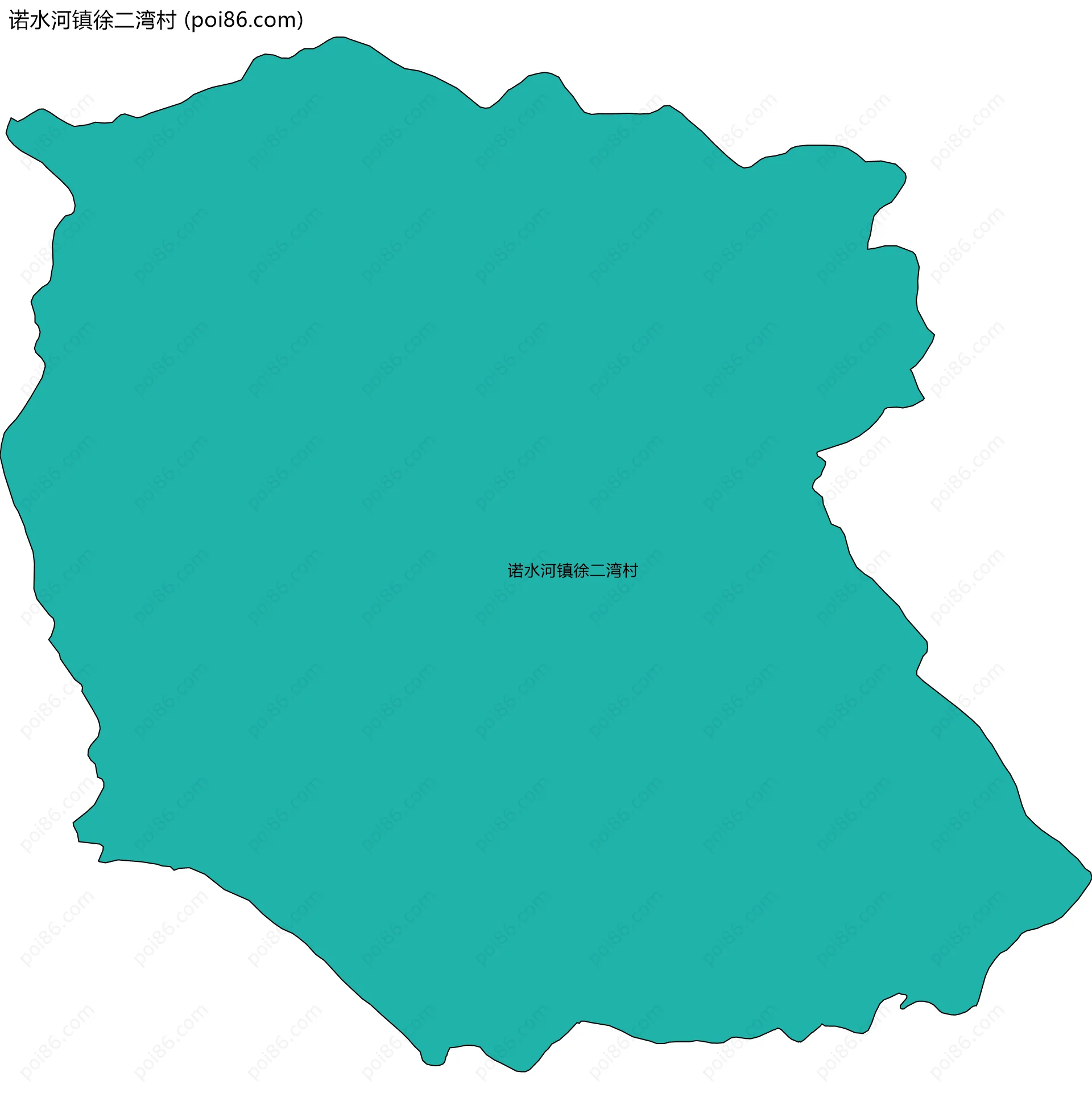 诺水河镇徐二湾村边界地图