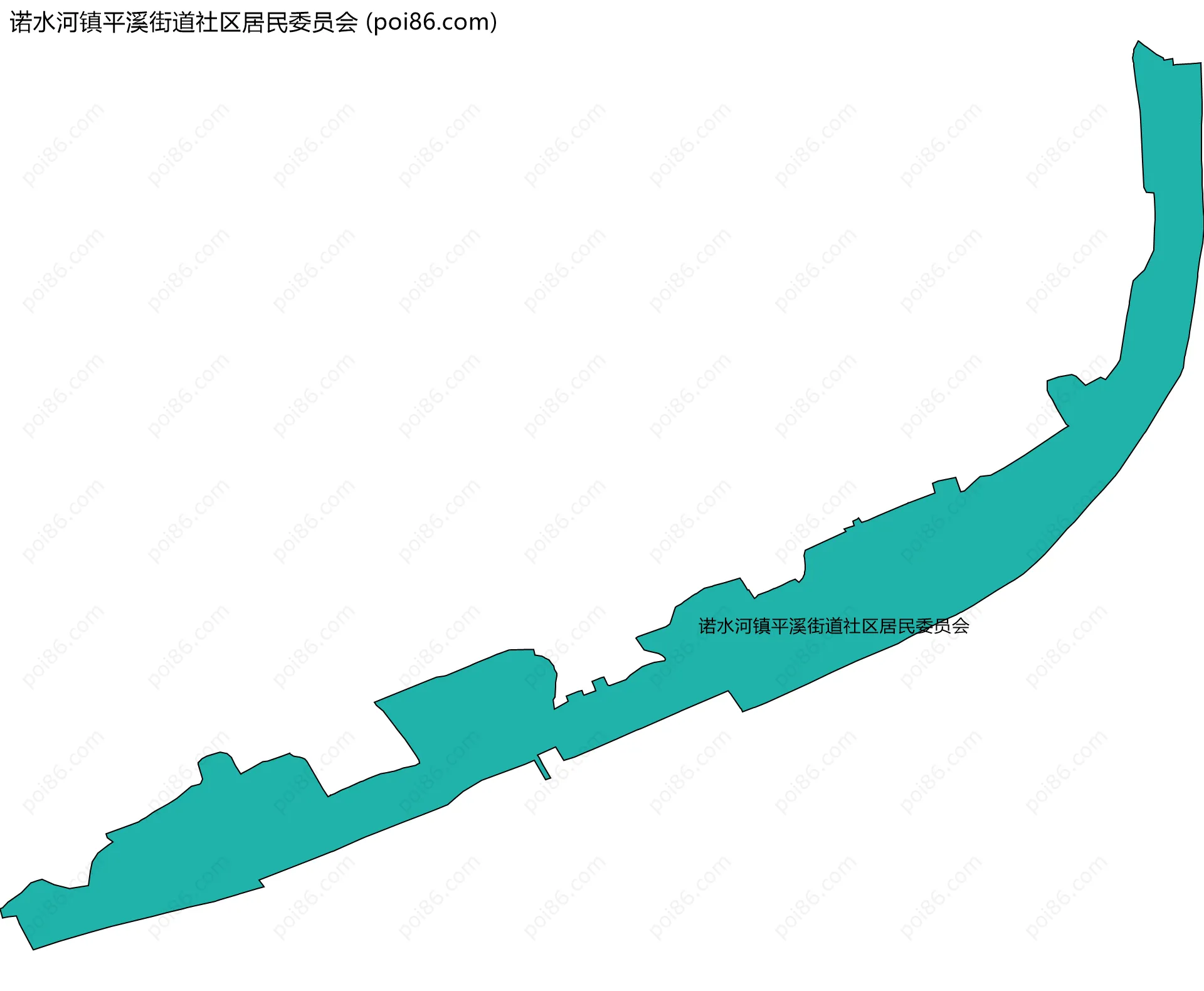 诺水河镇平溪街道社区居民委员会边界地图