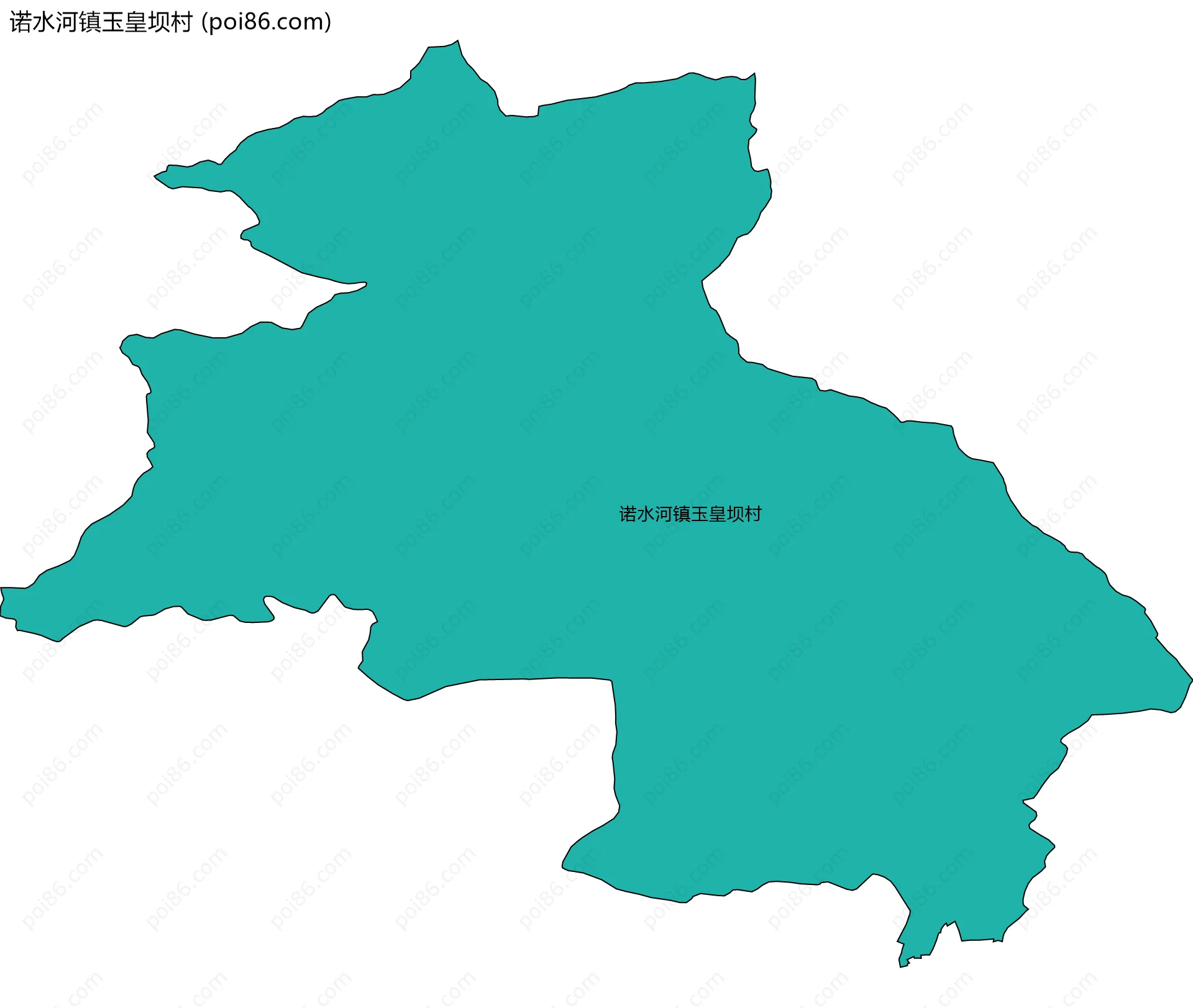 诺水河镇玉皇坝村边界地图