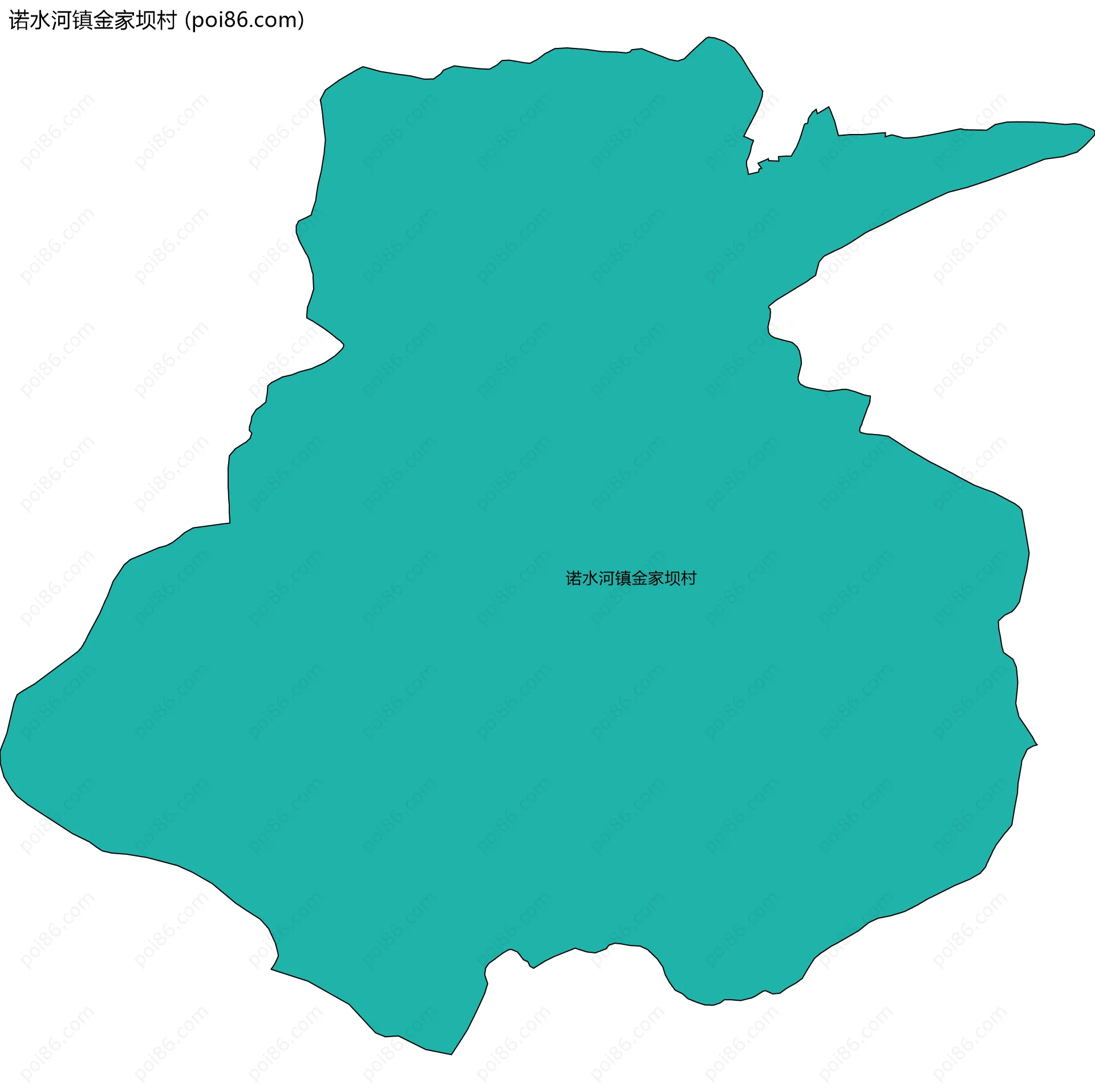 诺水河镇金家坝村边界地图