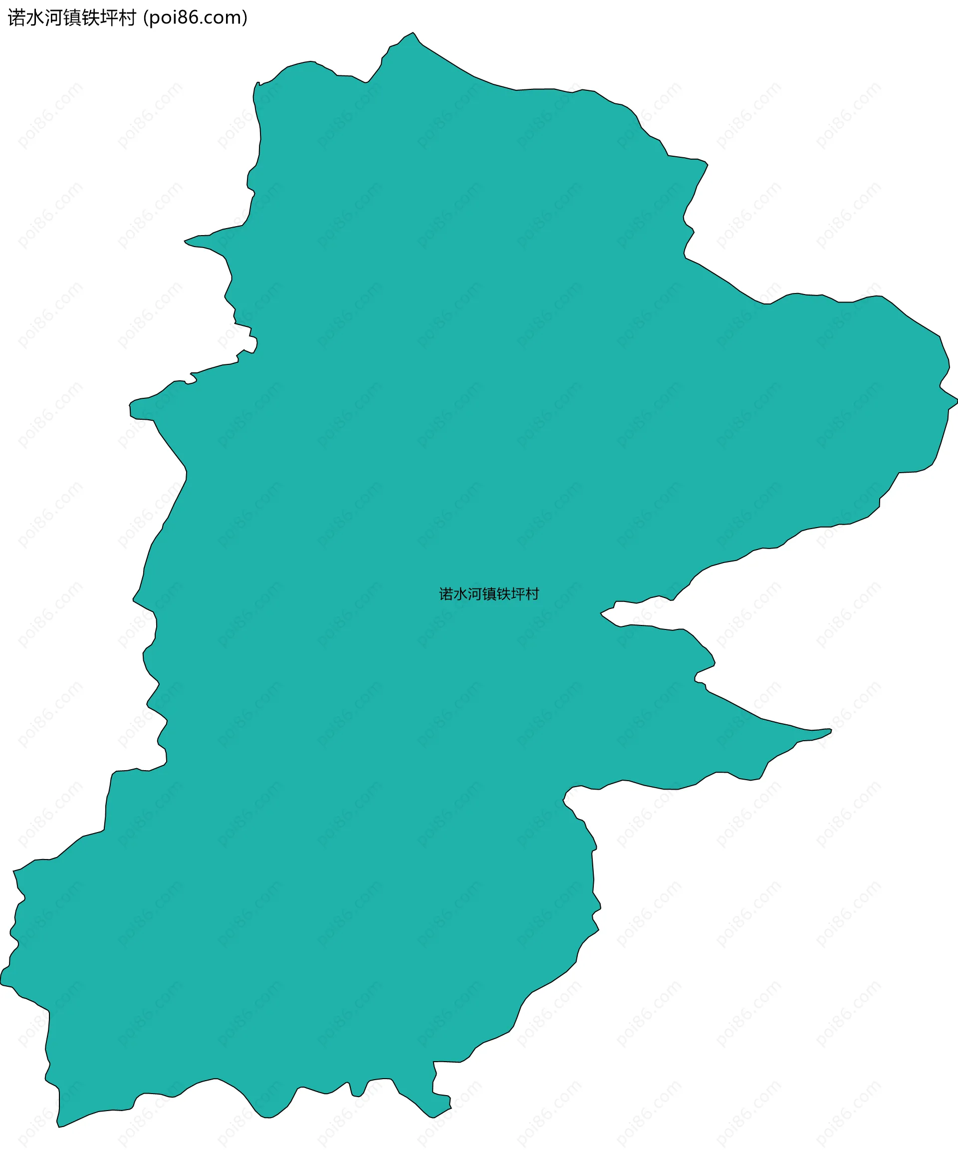诺水河镇铁坪村边界地图