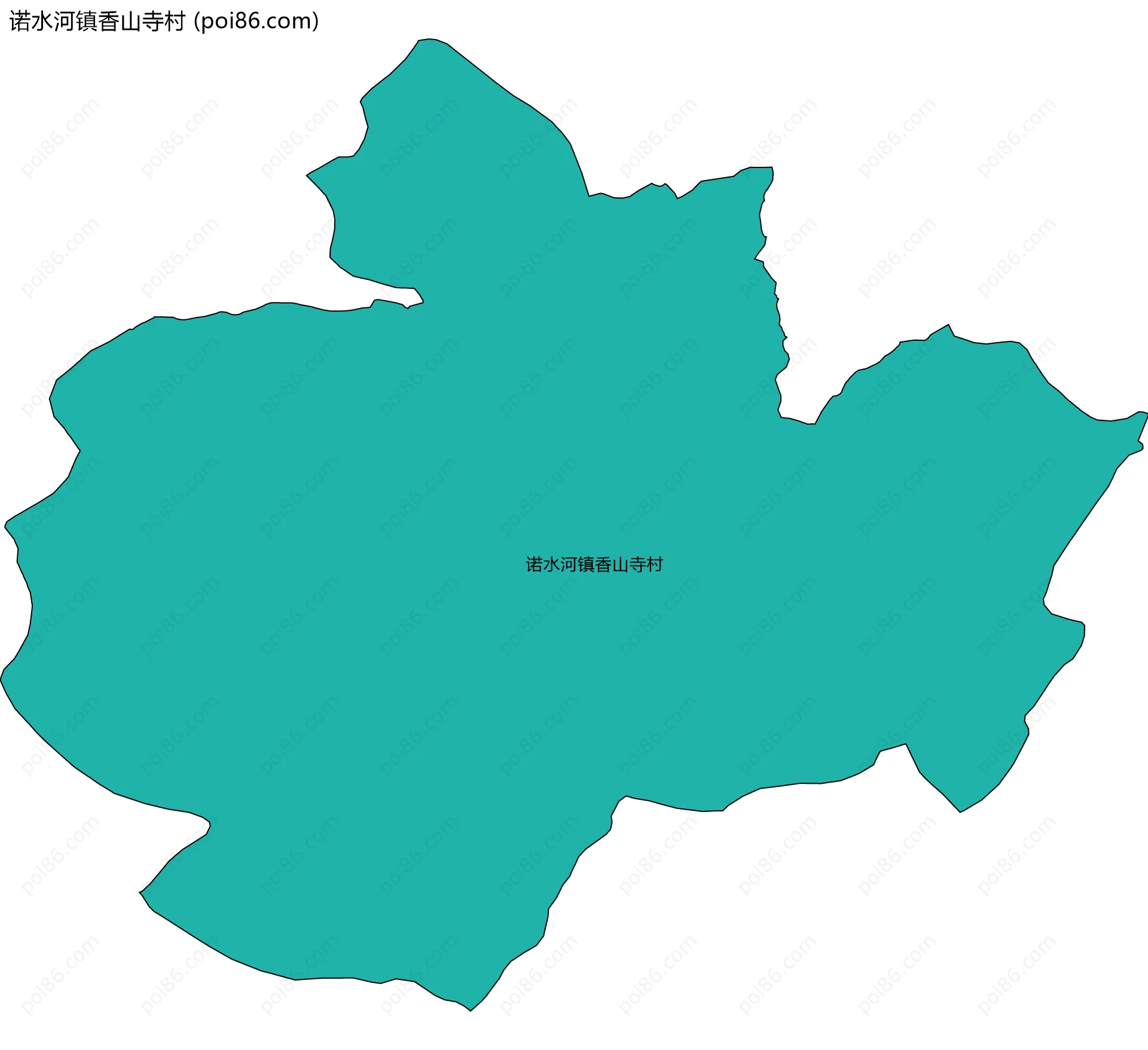 诺水河镇香山寺村边界地图