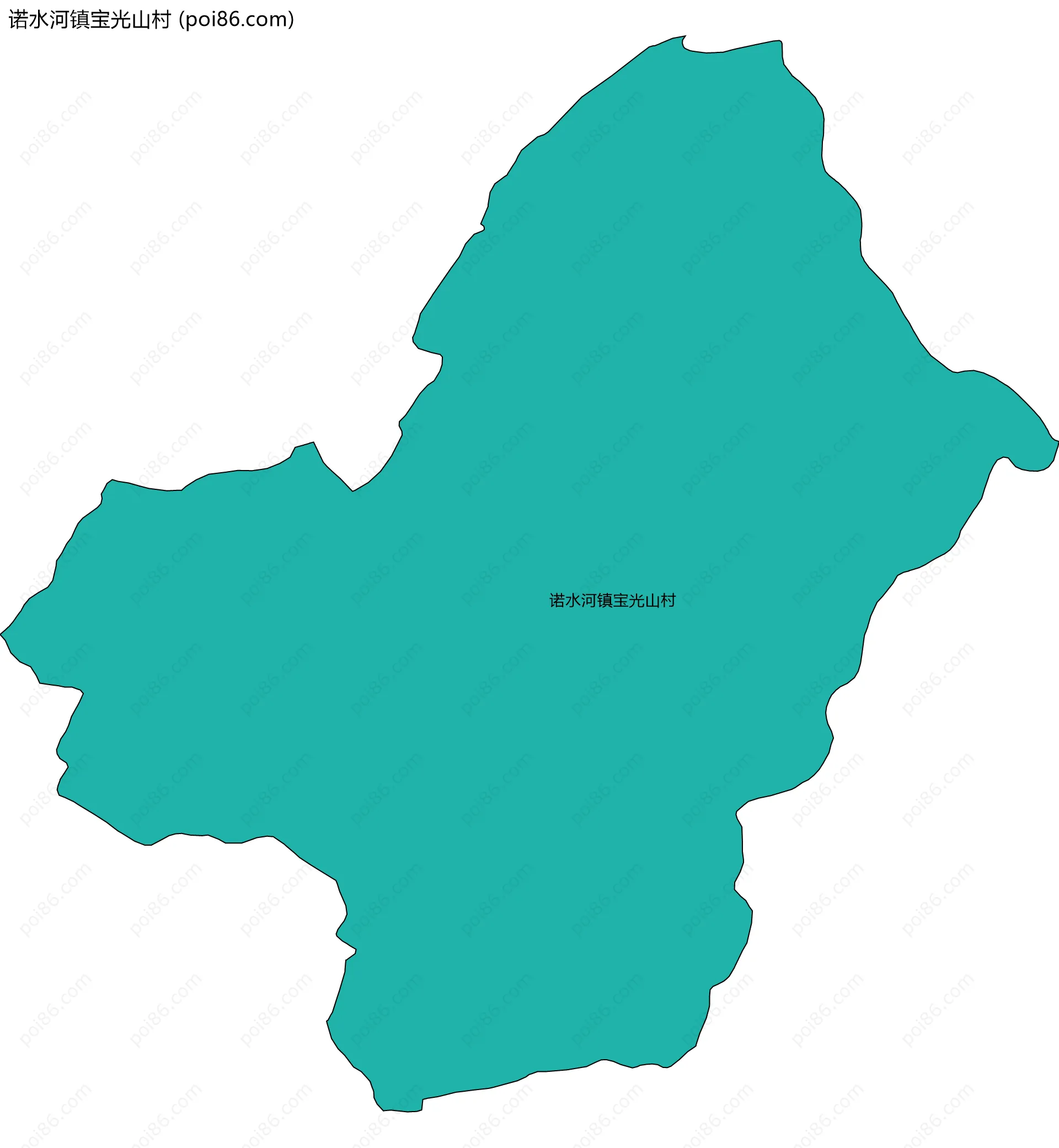 诺水河镇宝光山村边界地图