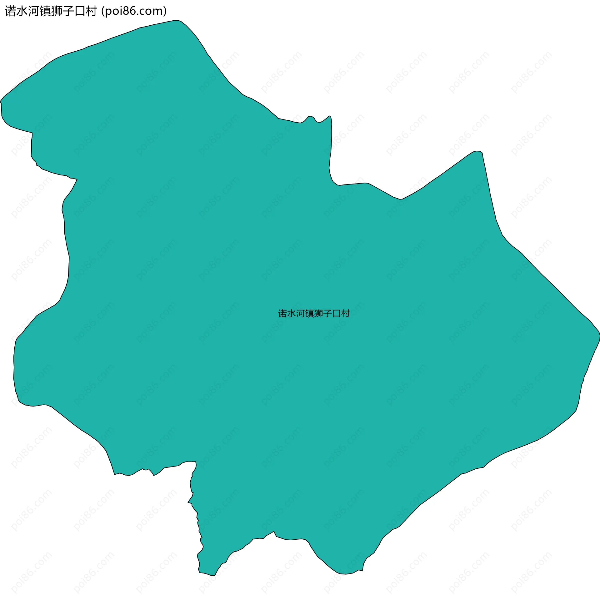诺水河镇狮子口村边界地图