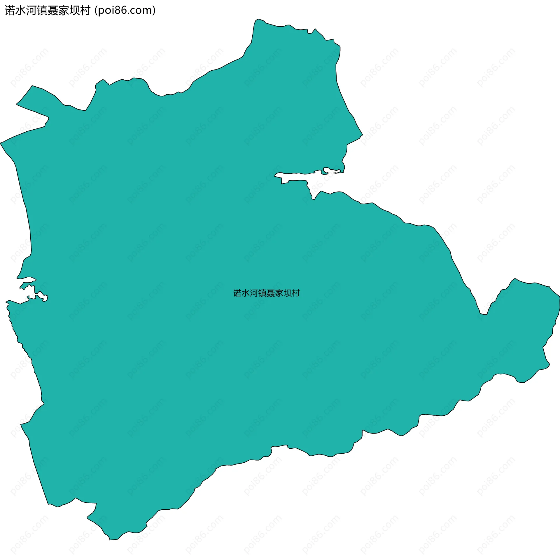 诺水河镇聂家坝村边界地图