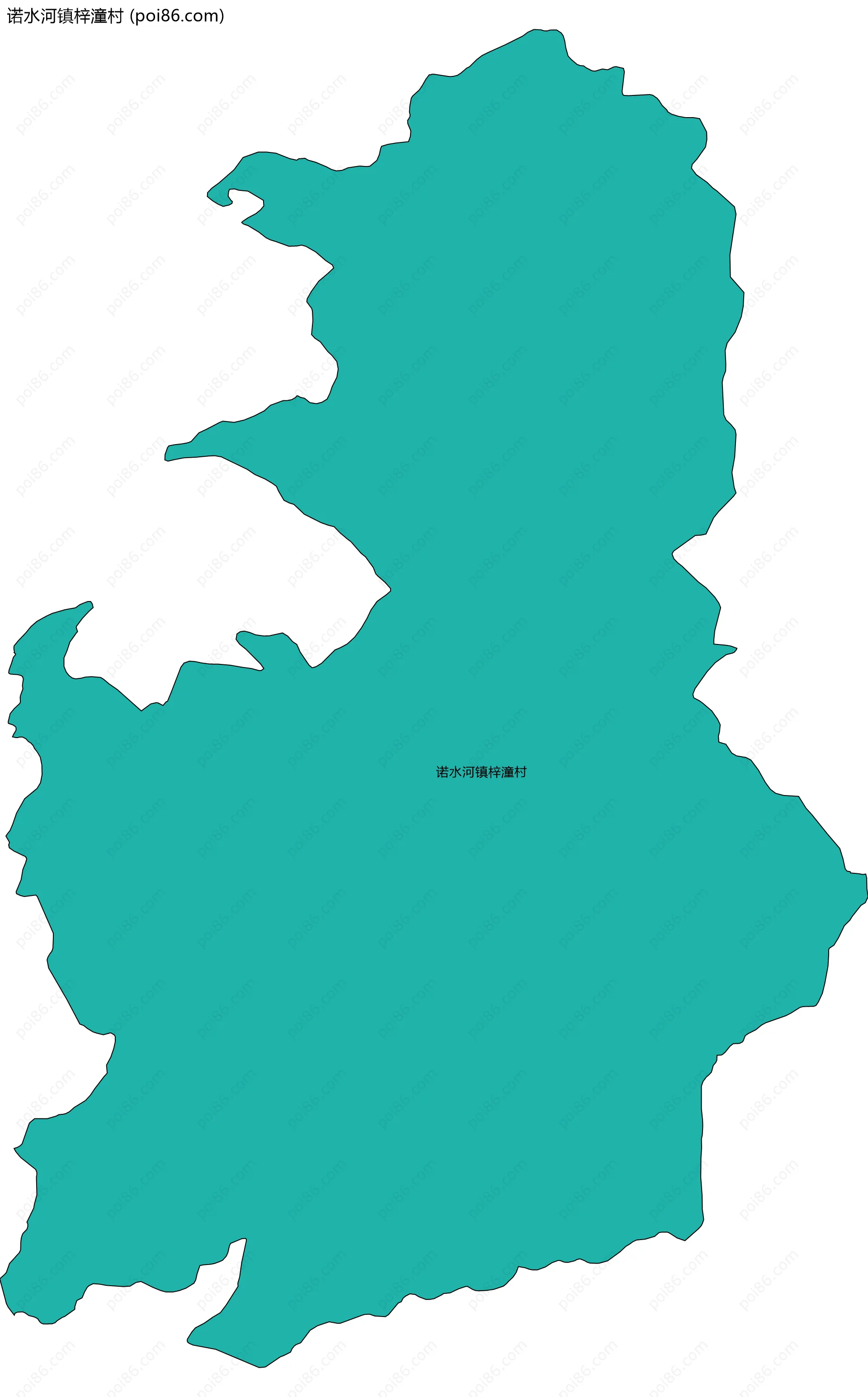 诺水河镇梓潼村边界地图