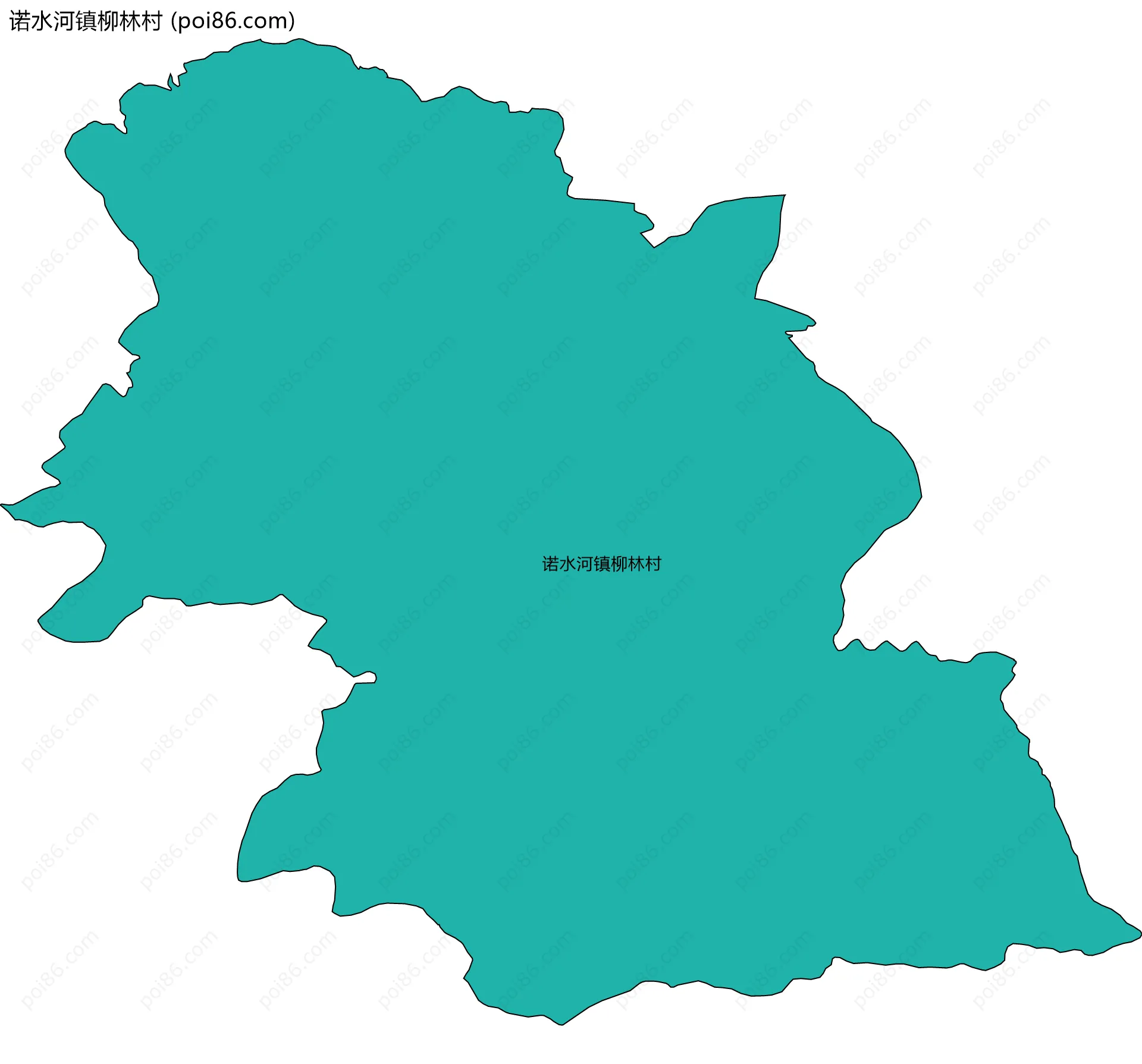 诺水河镇柳林村边界地图