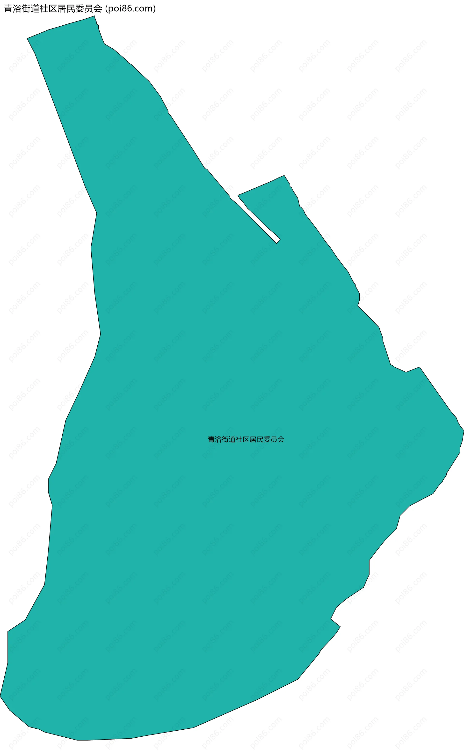 青浴街道社区居民委员会边界地图